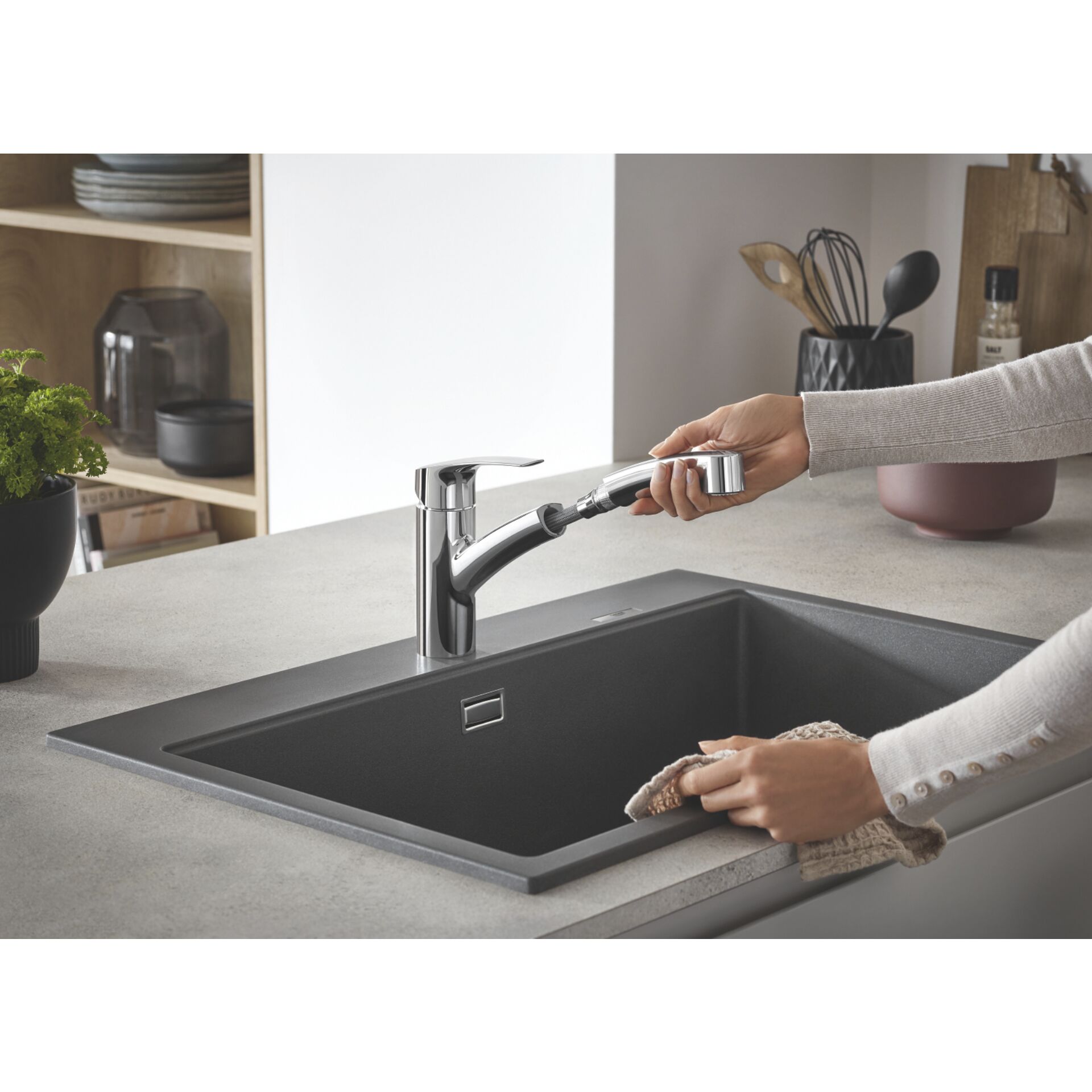 Sinken, Waschbeckenhahn