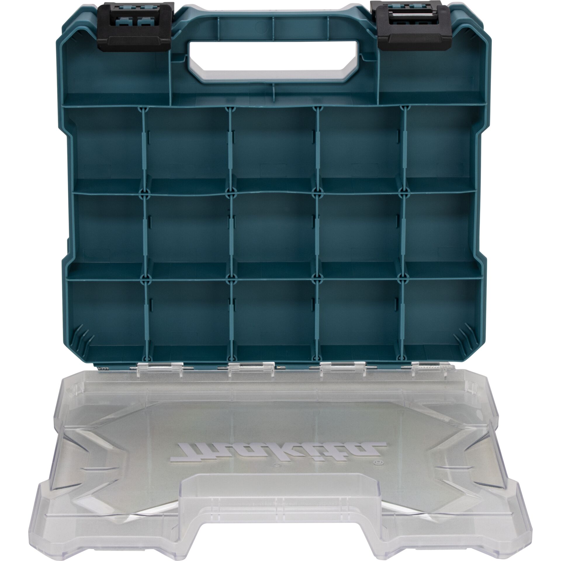 Toolbox, Aufbewahrungskoffer, Modularer Organizer, Blaues Gehäuse, Werkzeugkasten