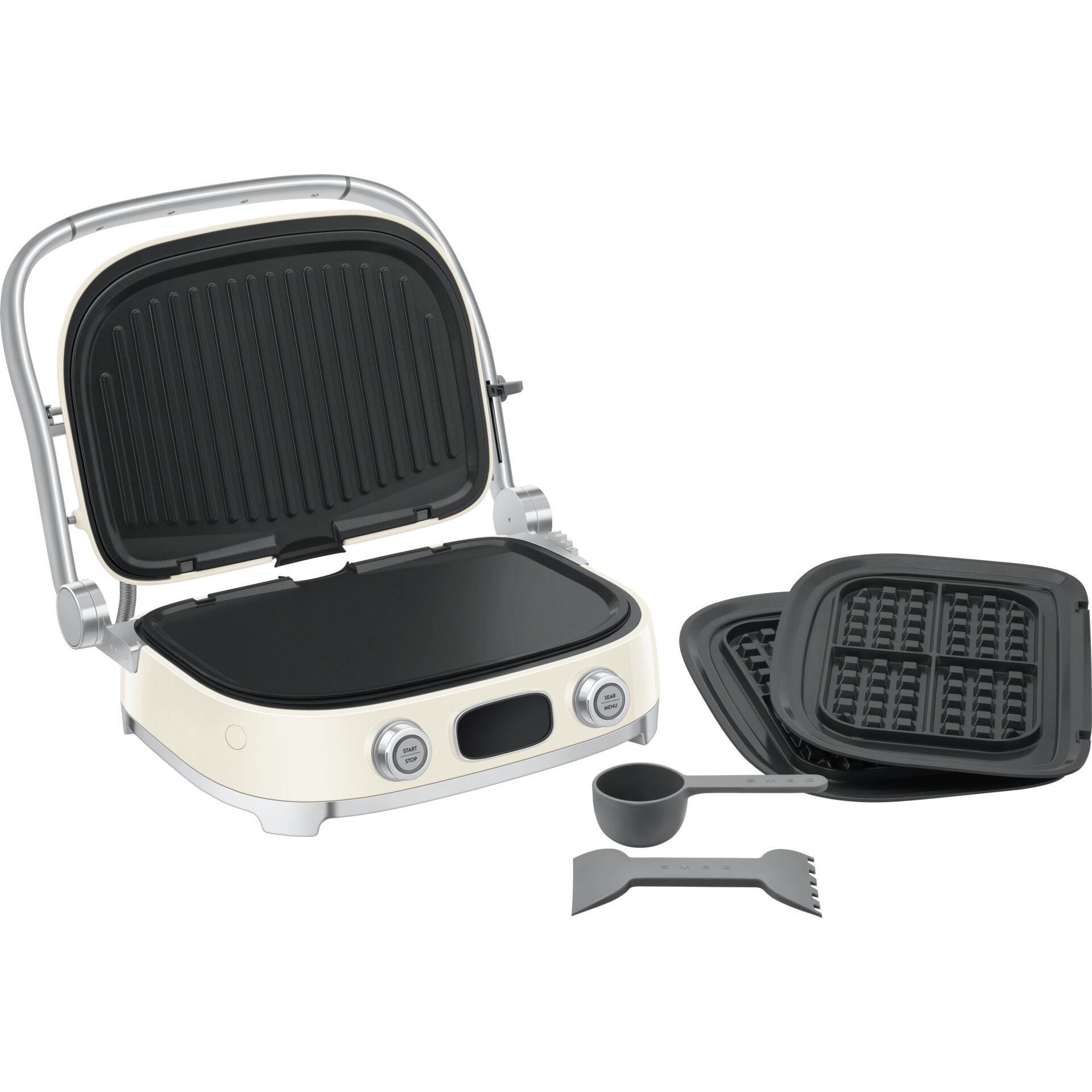 Kontaktgrill, Grillplatte, Zubehörset, Messbecher, Roste