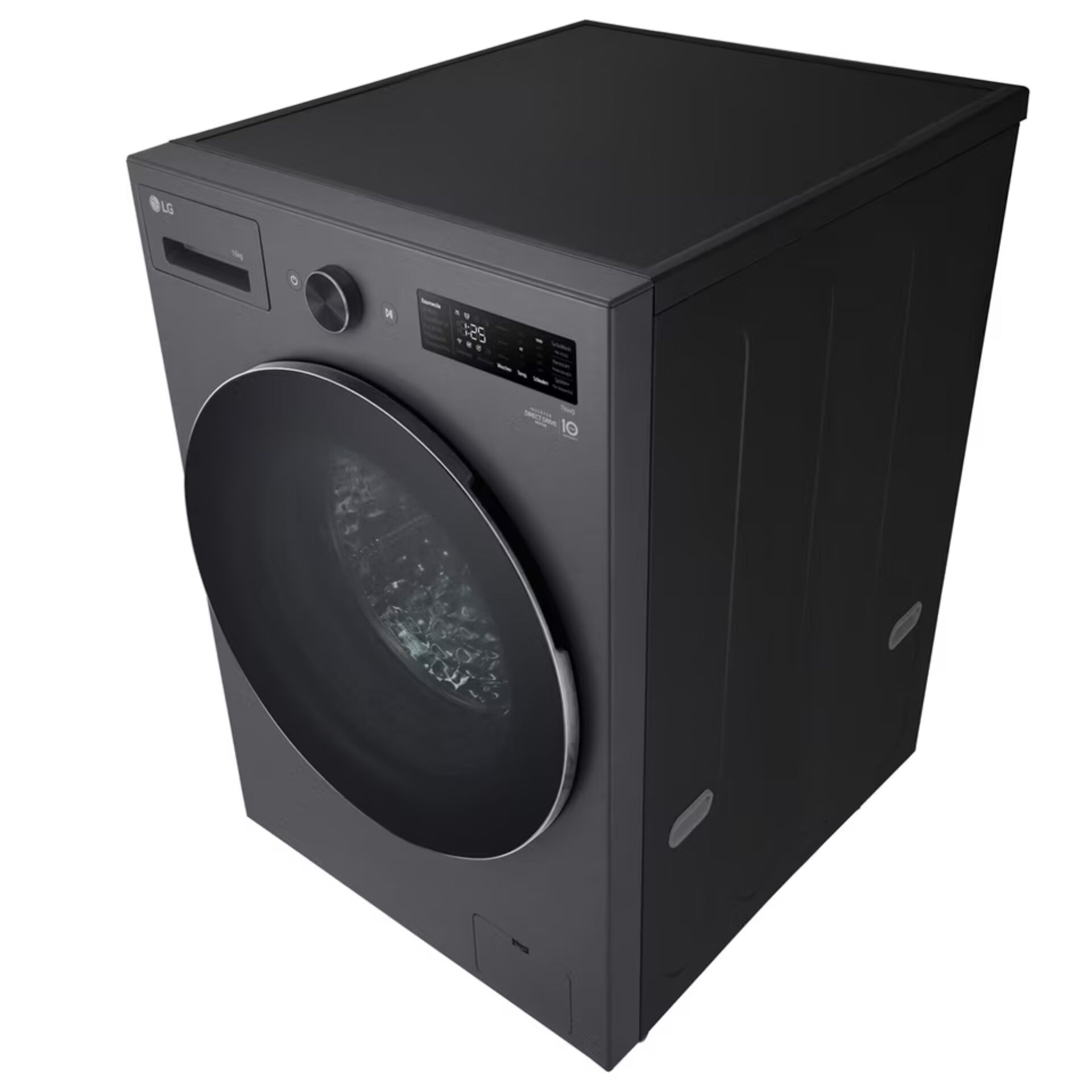 Waschmaschine, Frontlader, Anthrazit, Bullauge, Digitaldisplay