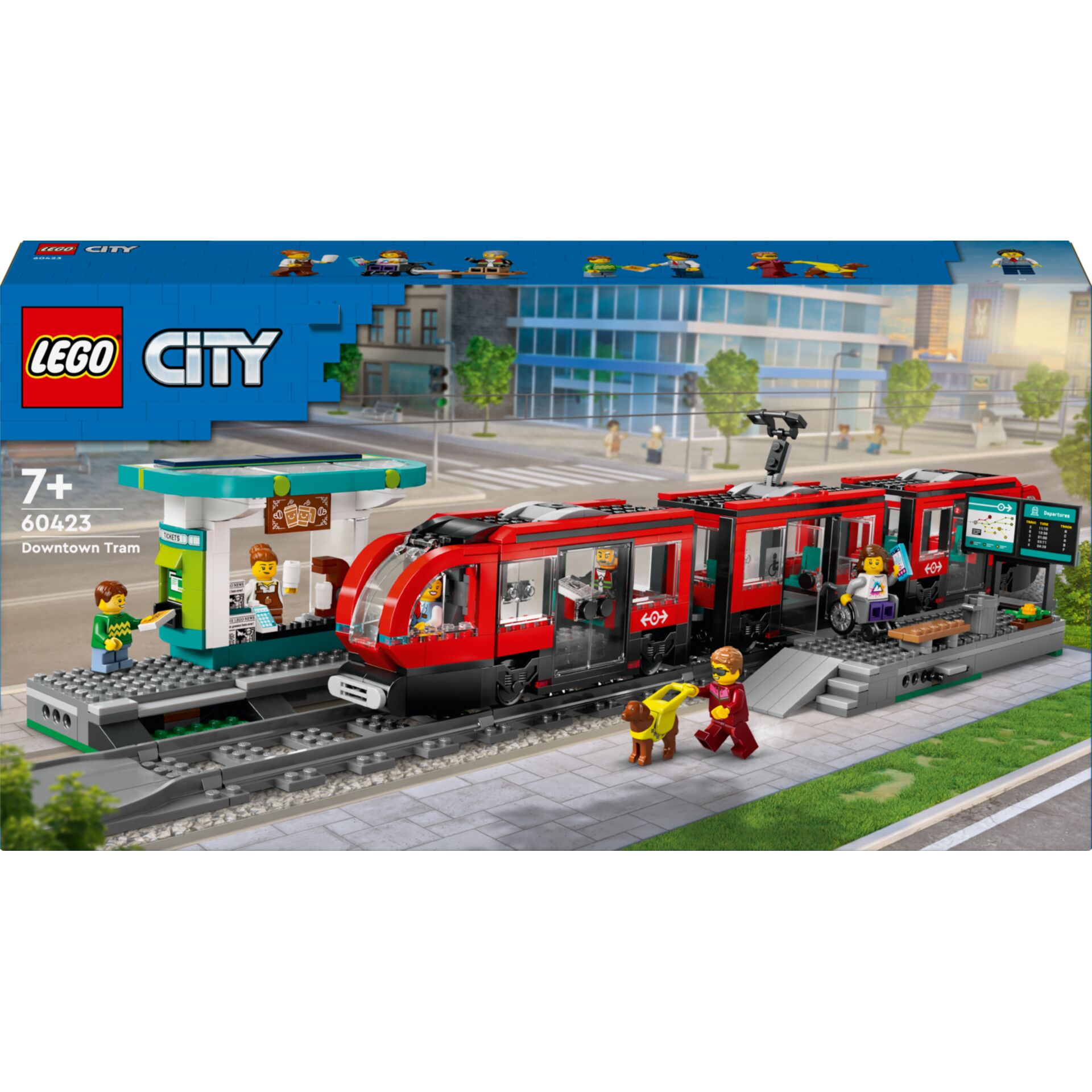 LEGO City 60423  Straßenbahn mit Haltestelle