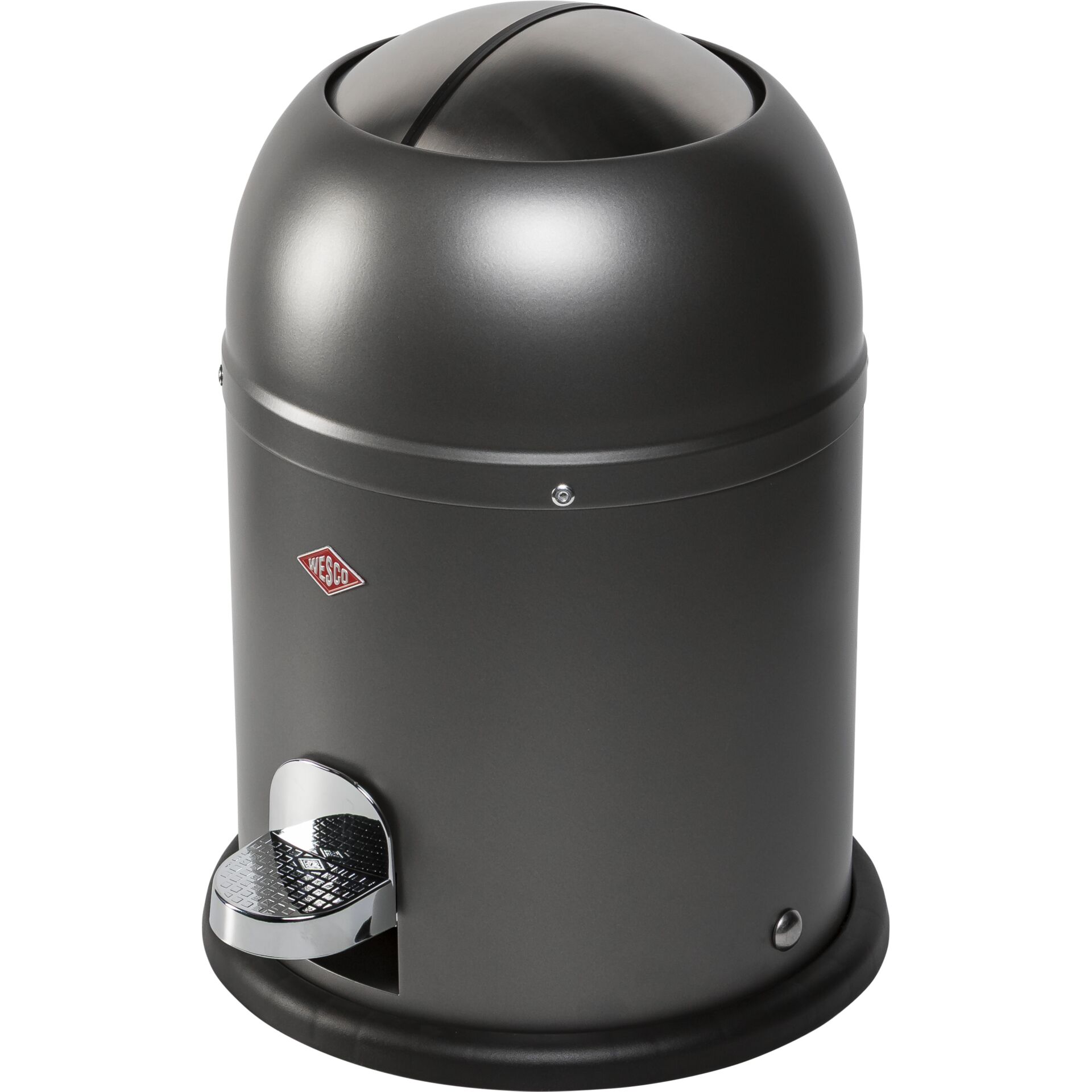 Kugelabfallbehälter, Aschenbecher, Schwarz, Metall, Fußpedal