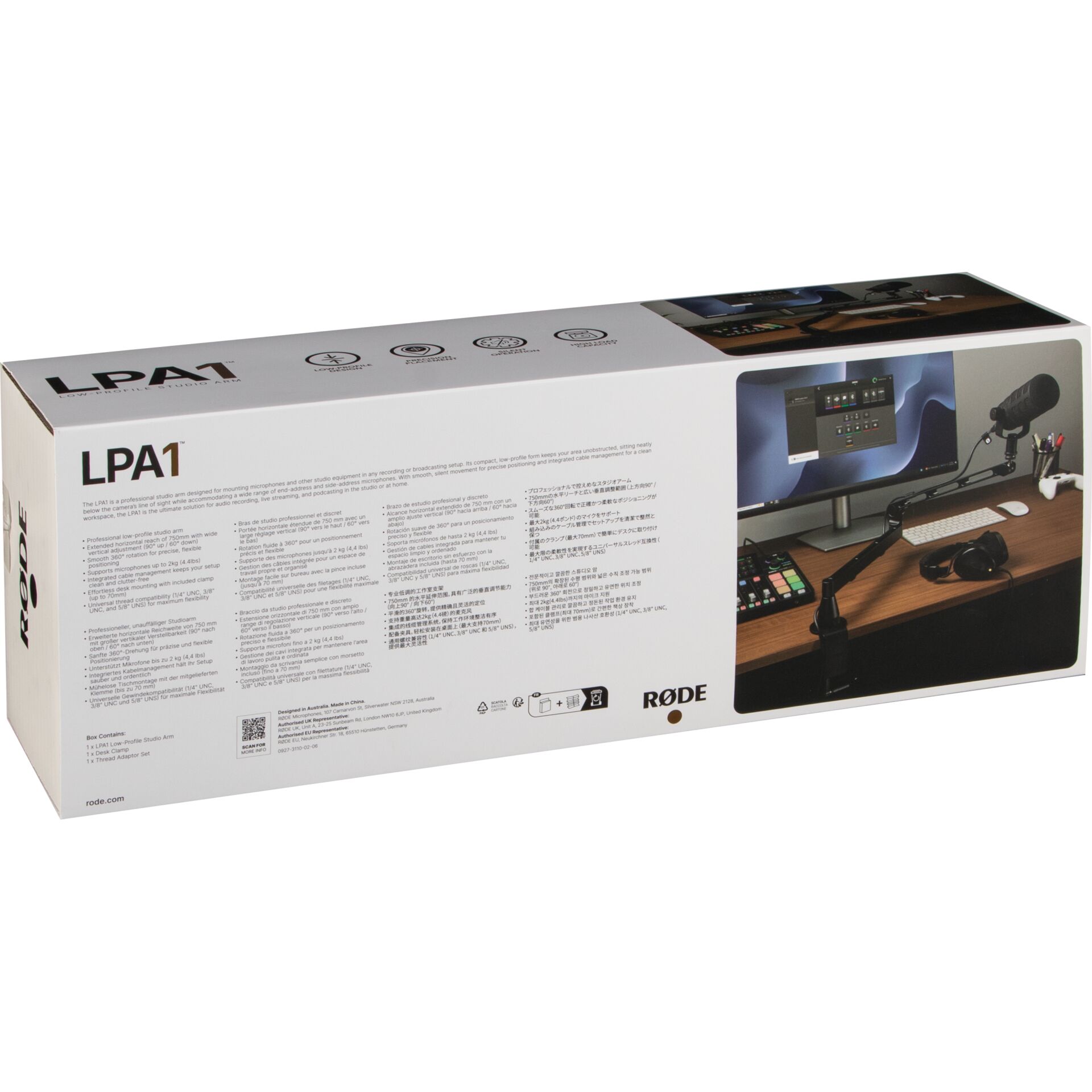 LPA1, Studiotisch, Audio-Interface, Mikrofonarm, Rode