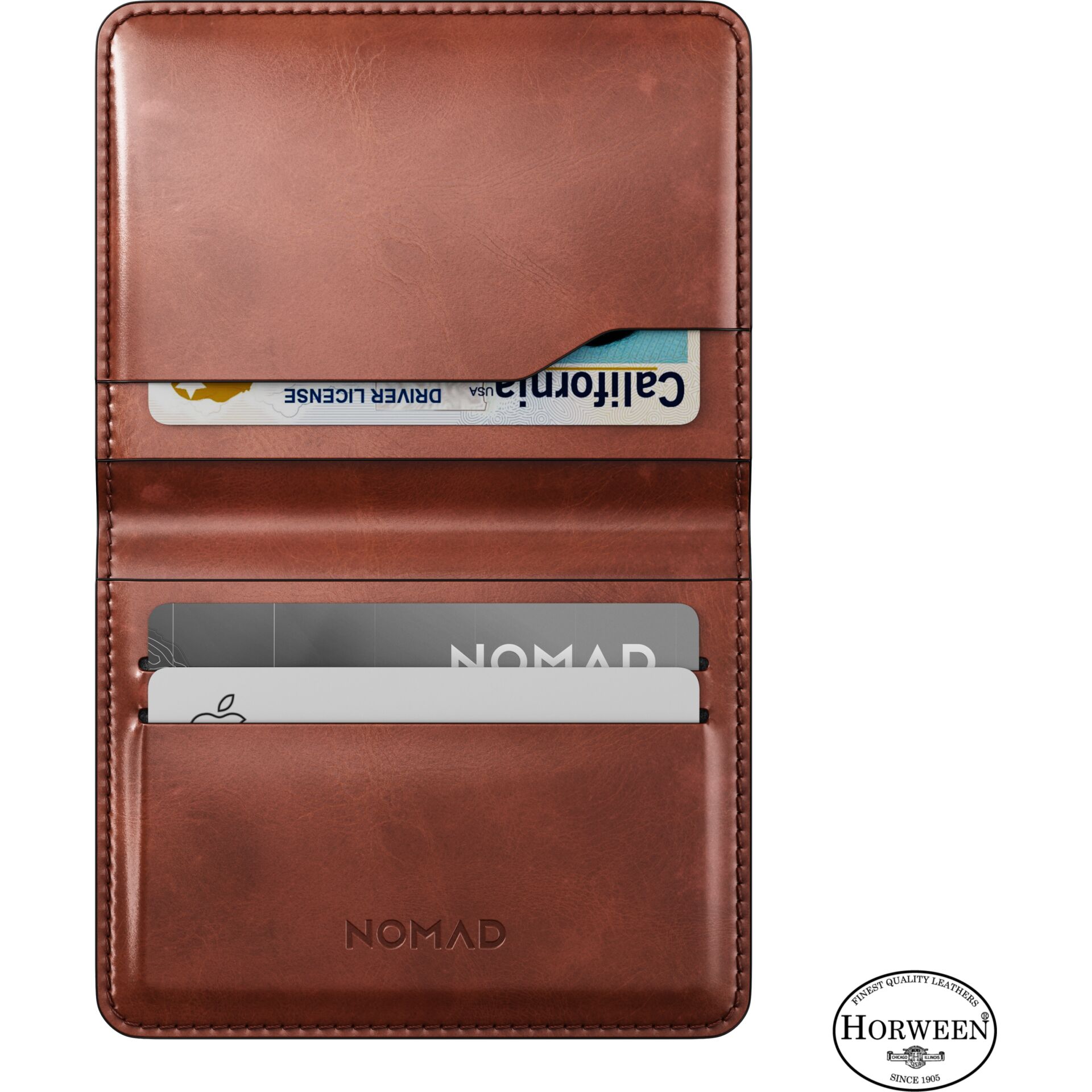 wallet, Kartenetui, braun, Leder, schmal