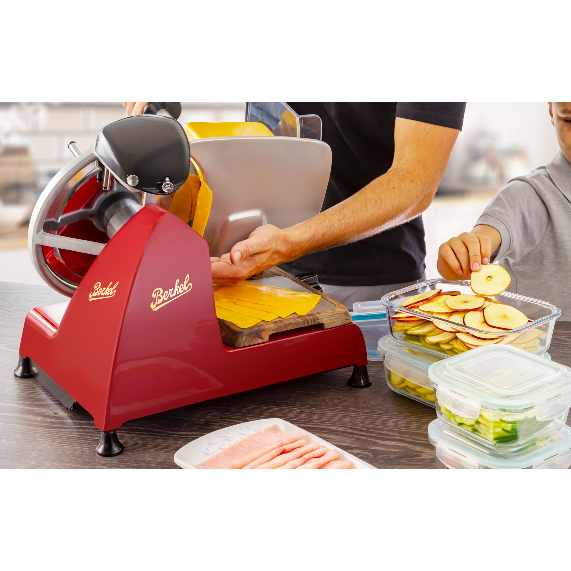 Küchenmaschine, Slicer, Rot, Gemüseaufschnitt, Schneiden
