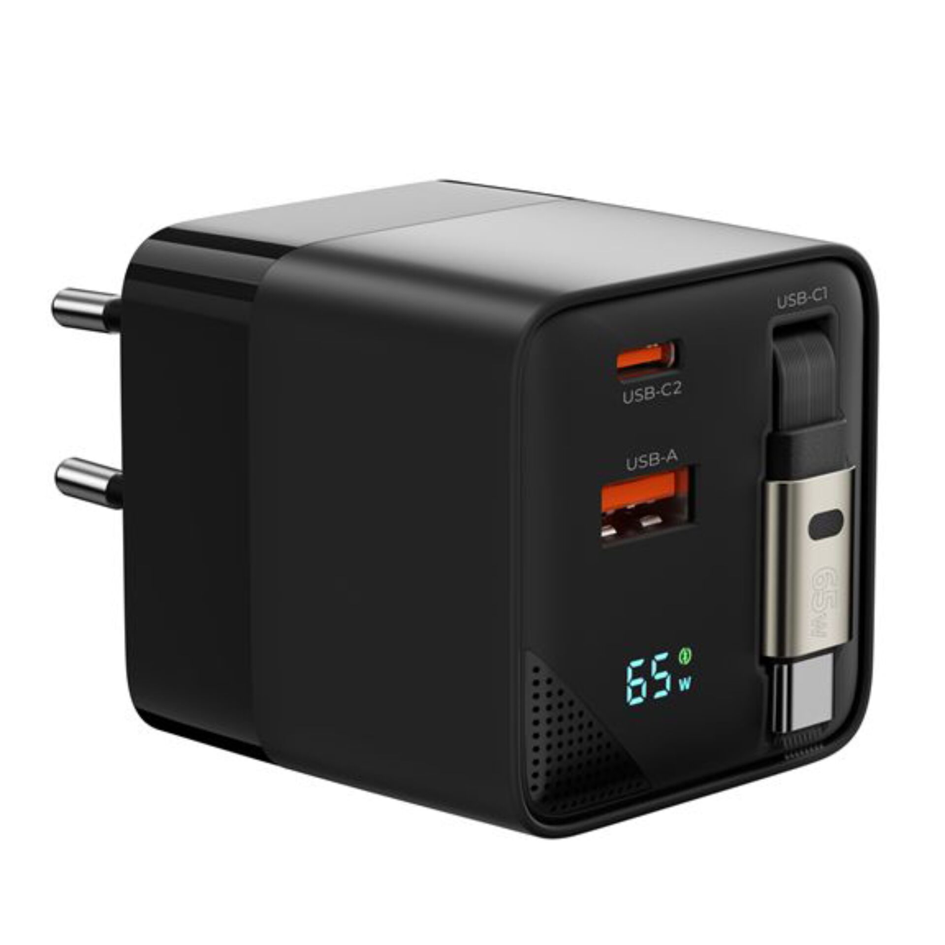 USB-A Ladegerät, USB-C Anschluss, USB-C2, Wandadapter, kompakt