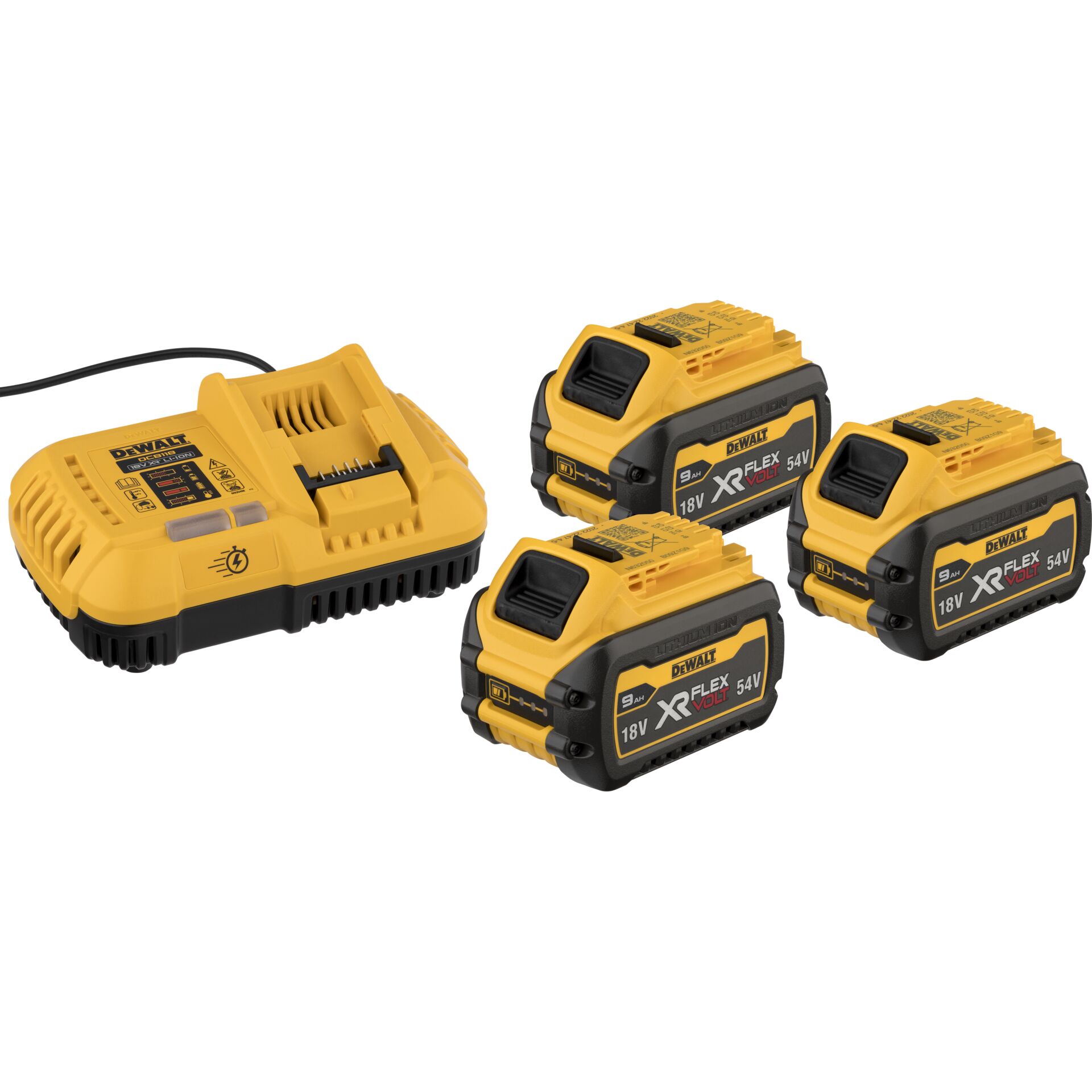 DeWalt DCB118X3-QW 3x 54V  Akku-Starter-Set