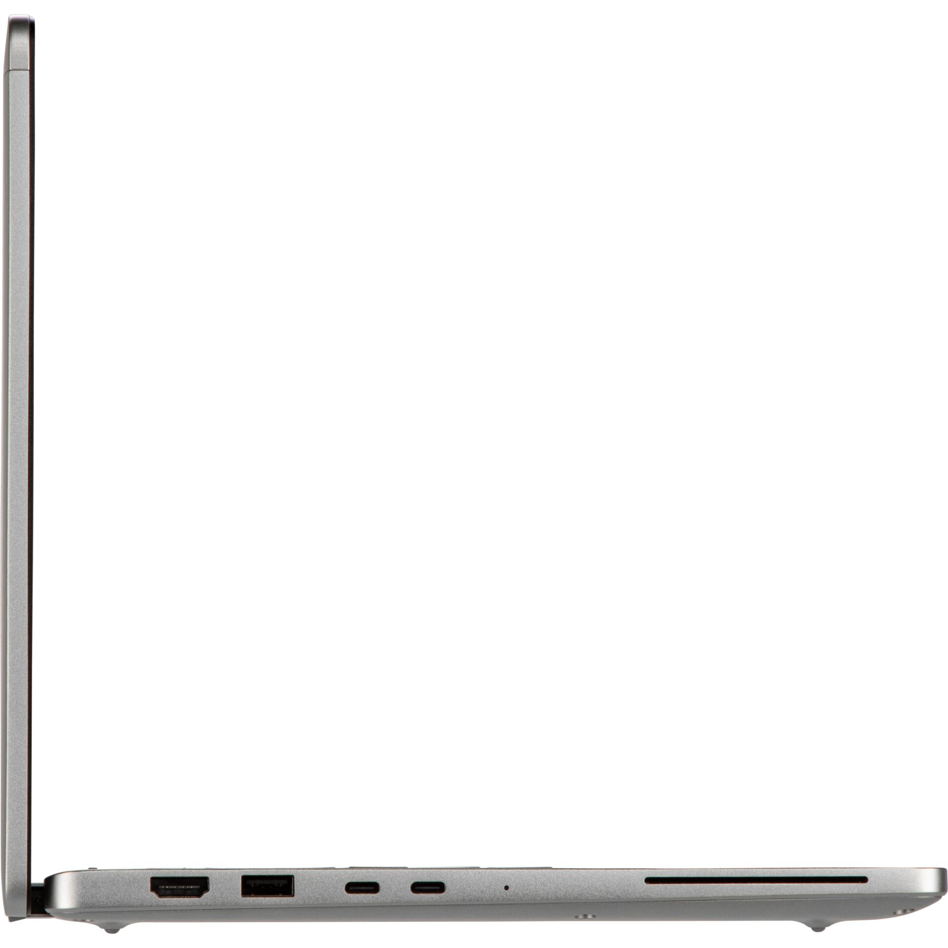 Laptop, Silberfarben, HDMI-Anschluss, USB-C-Anschluss, USB-A-Anschluss
