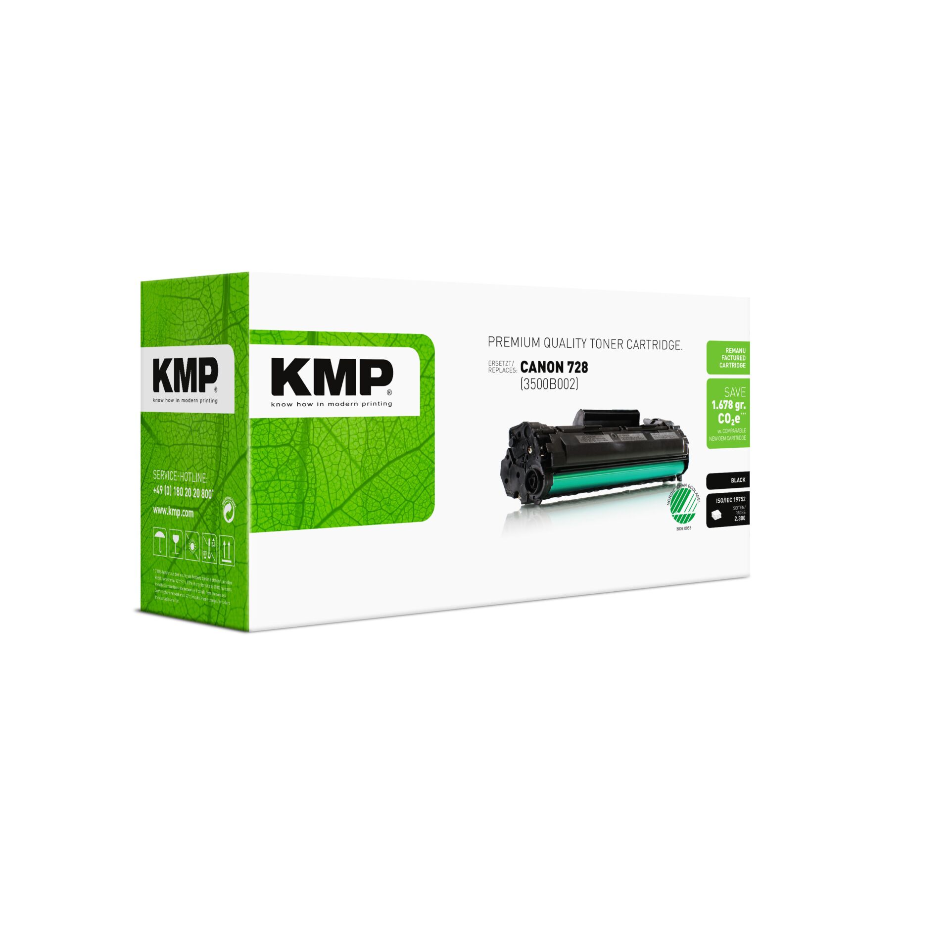 Computerausrüstung, Elektronik, Hardware, Adapter, Werbung, Druckertoner, Toner-Kartusche, Canon 728 kompatibel, Schwarz/Color Toner, KMP Marke