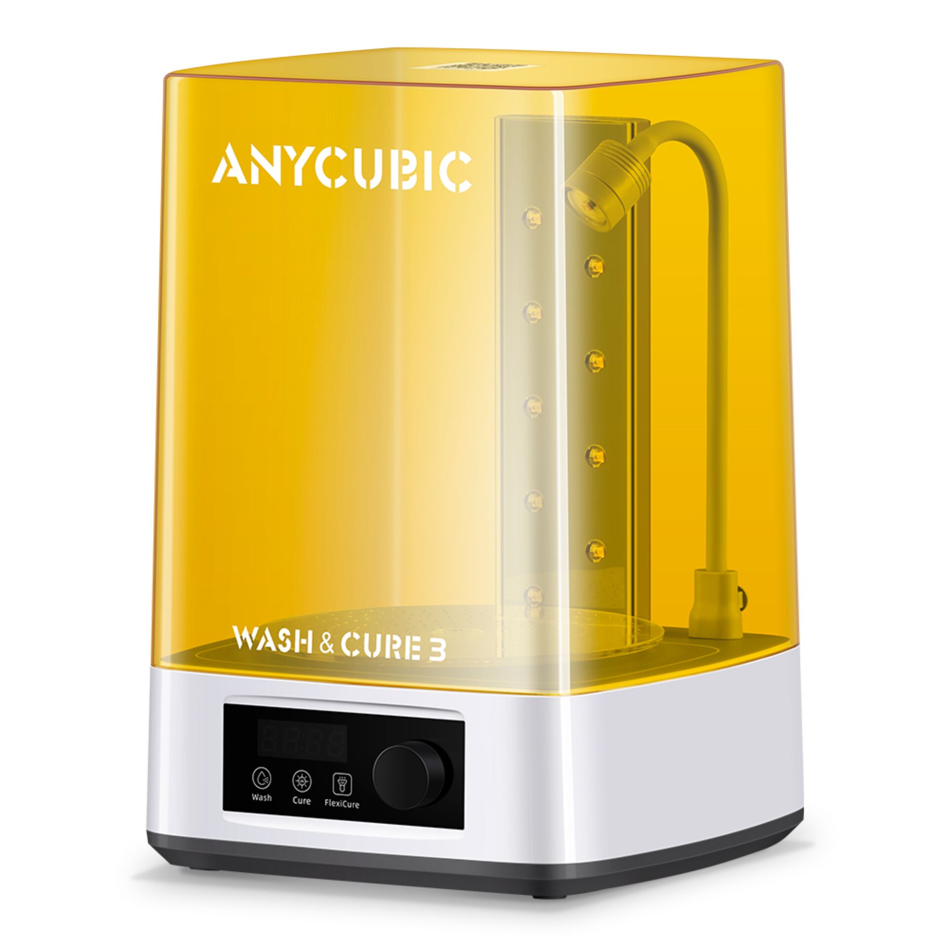 Ultrasonic reiniger, Wasserbad, Wasch- und Reinigungsgerät, Transparentes Gelb, LCD Anzeige