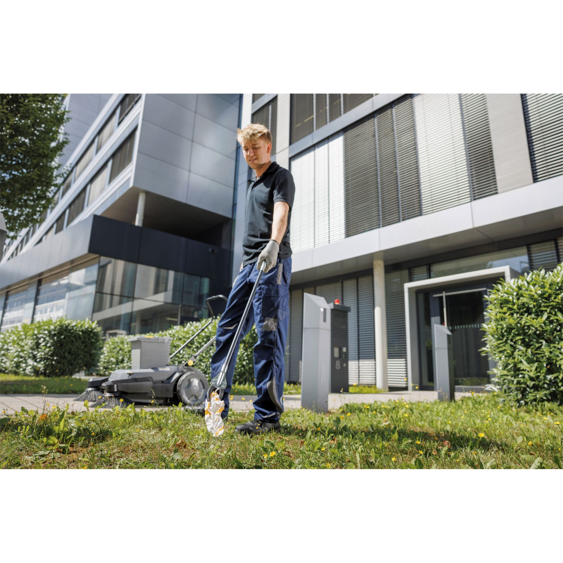 Gras, Rasen, Handschuh, Gerät, Person