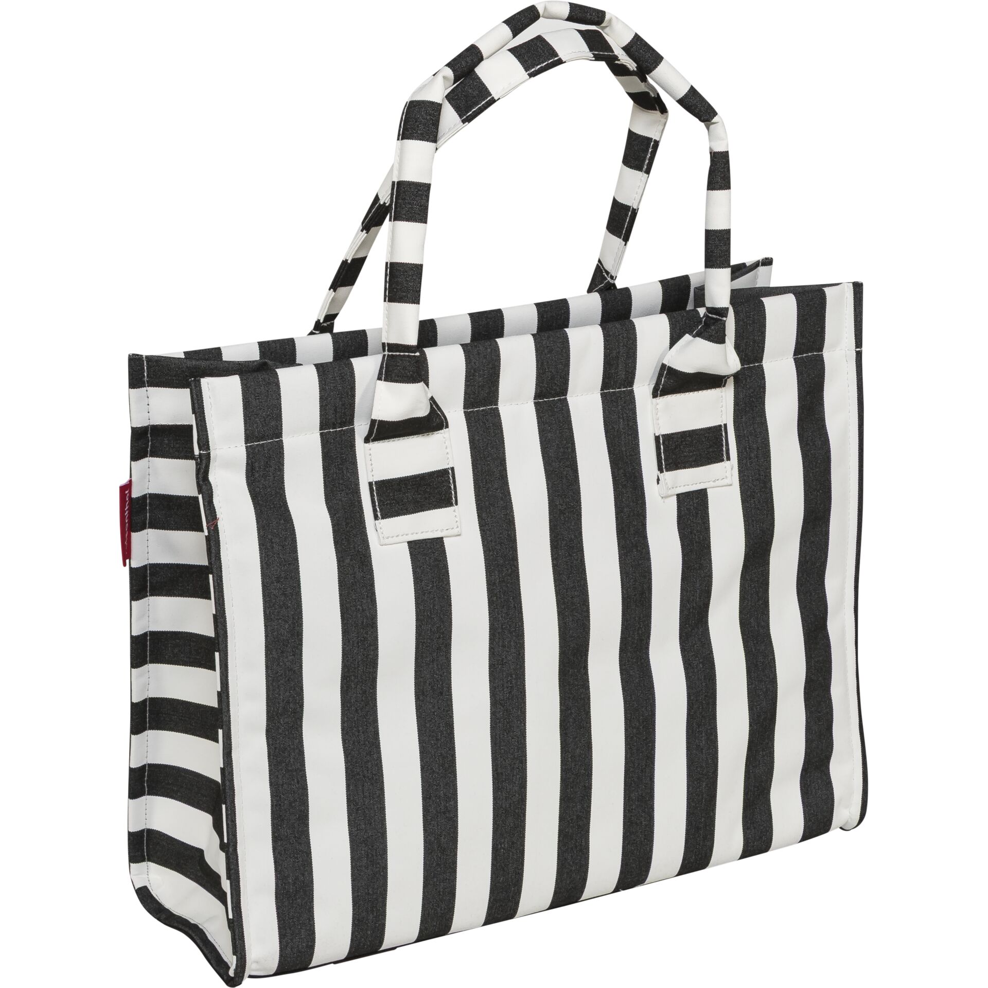 Tote, Strandtasche, Streifen, Schwarz-Weiß, Reißverschlusshaken