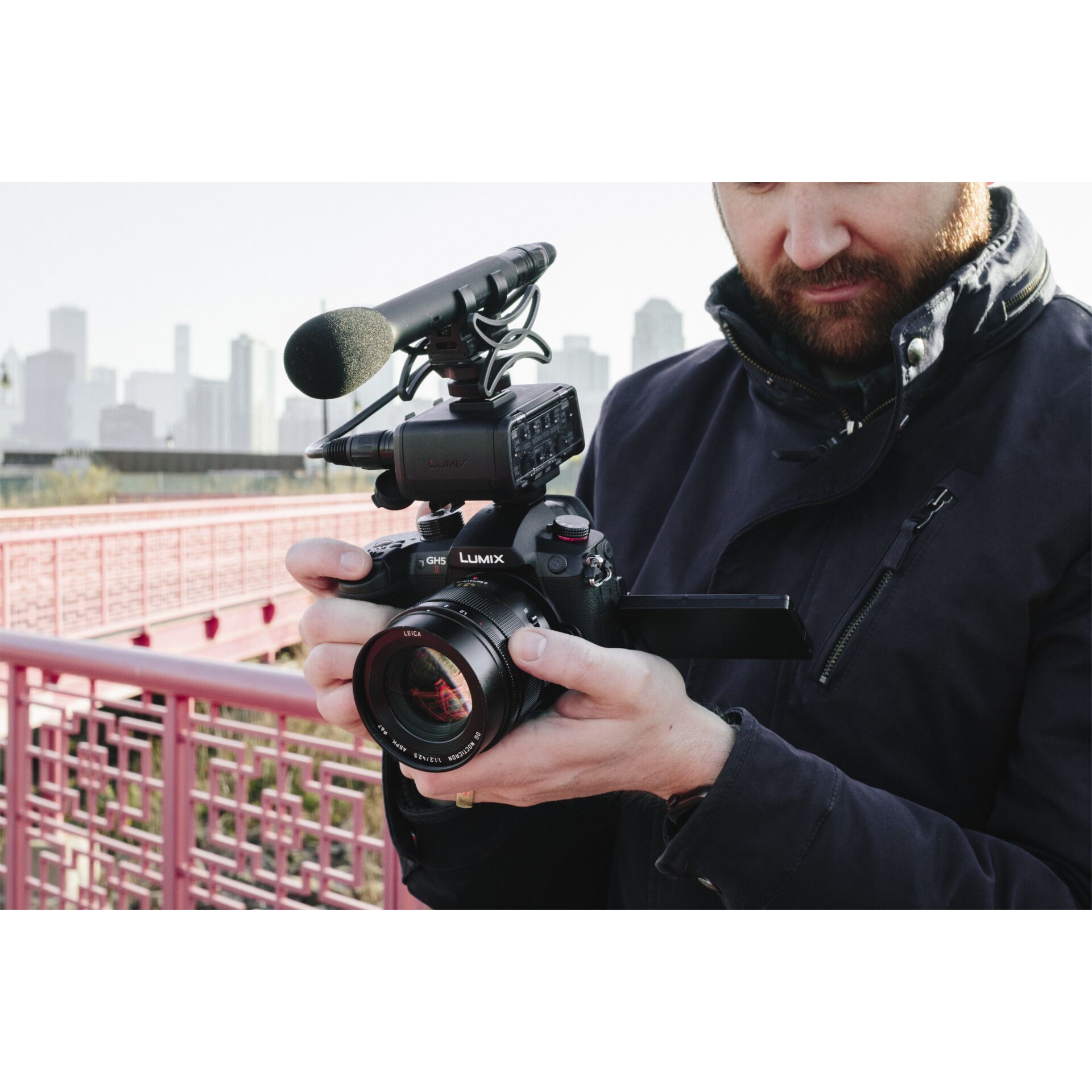 Photographie, Videokamera, mikrofon, Mann, Person