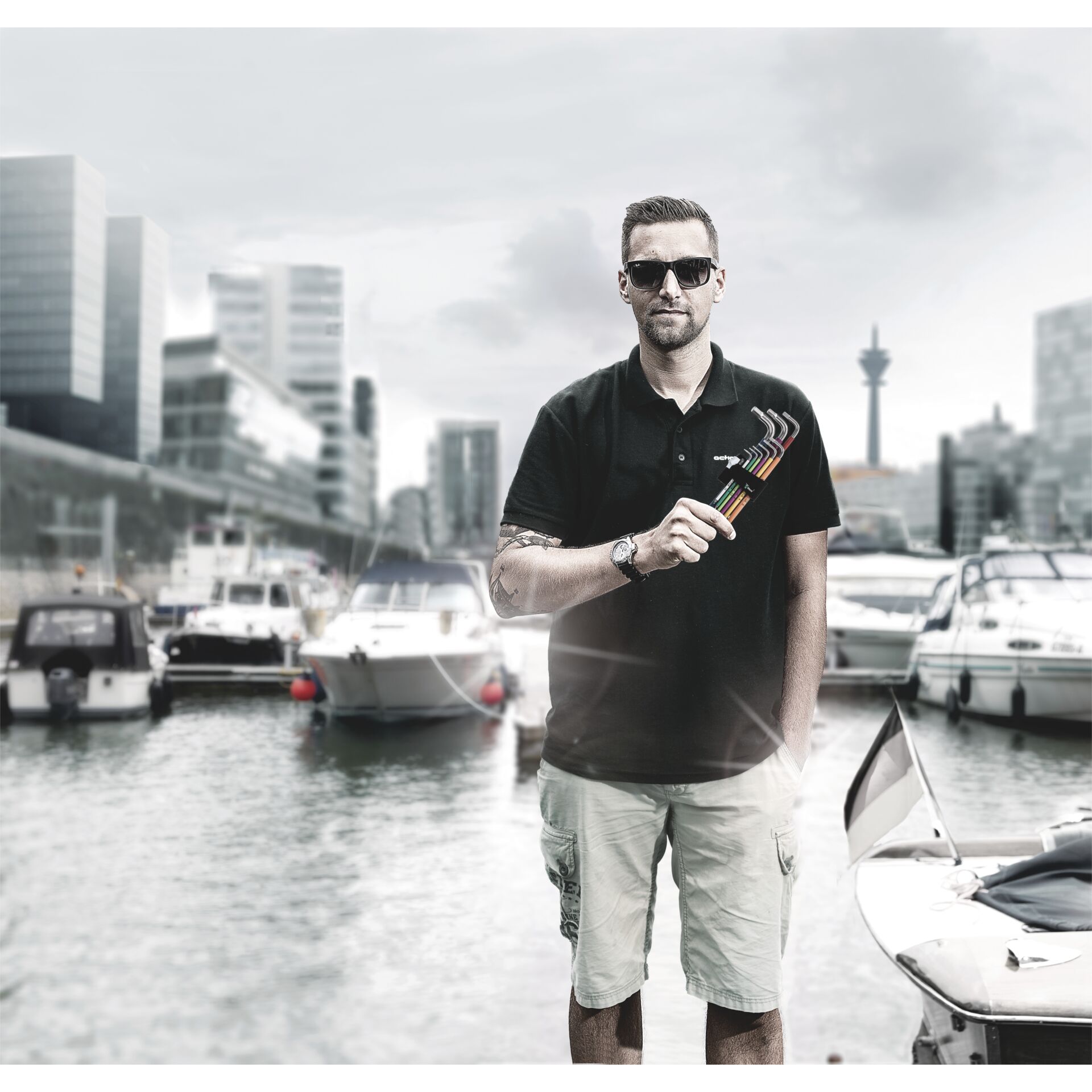 Uferpromenade, Person, Photographie, Portrait, Mann