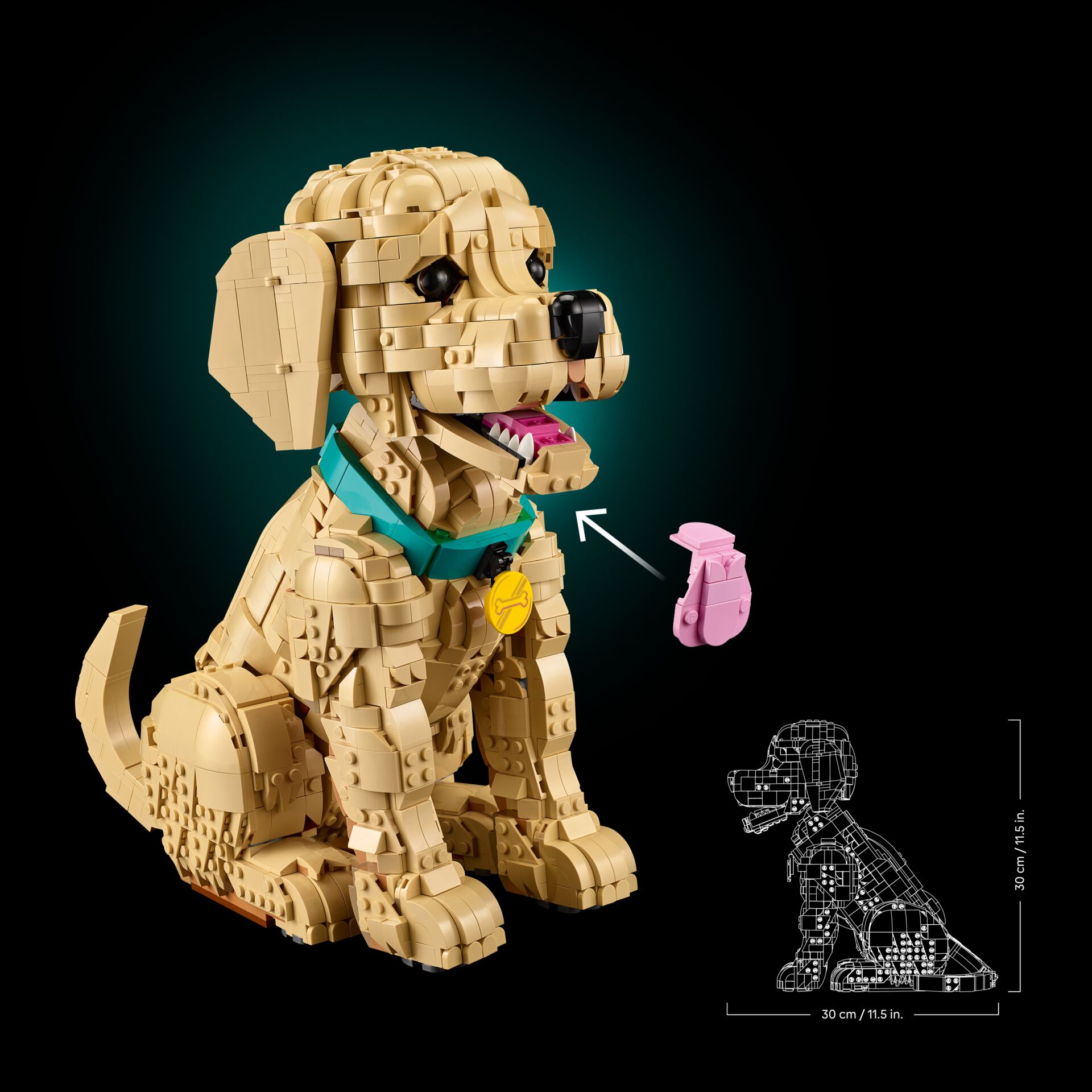 Lego Hund, Brettspiel Hund, Braun Hund, Haustier Spielzeug, Halsbandanhänger