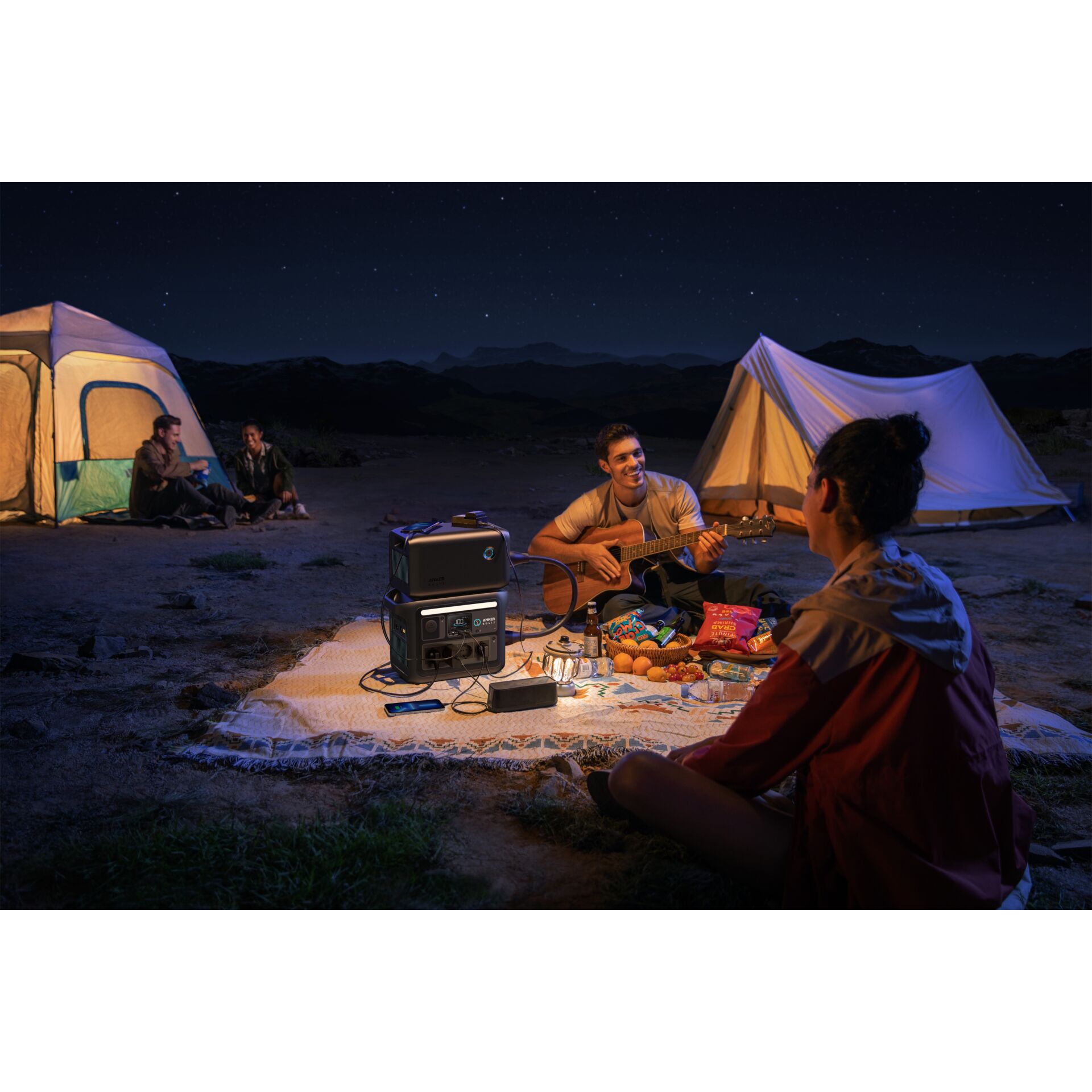 Campen, Draußen, Unterschlupf, Zelt, Person