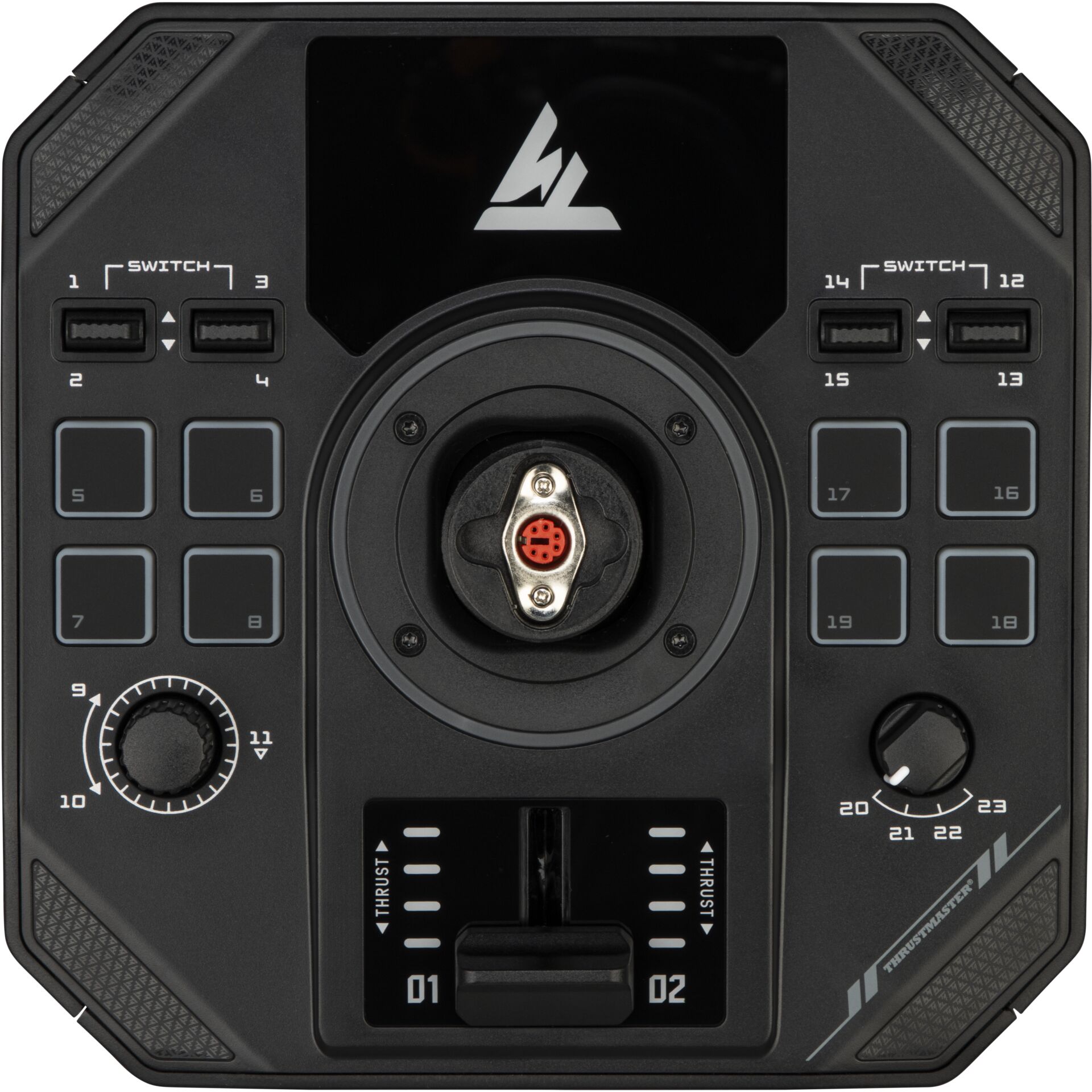 Joystick, Bedienfeld, Drossel-/Steuerhebel, Multiple-Tasten, roter Anschluss
