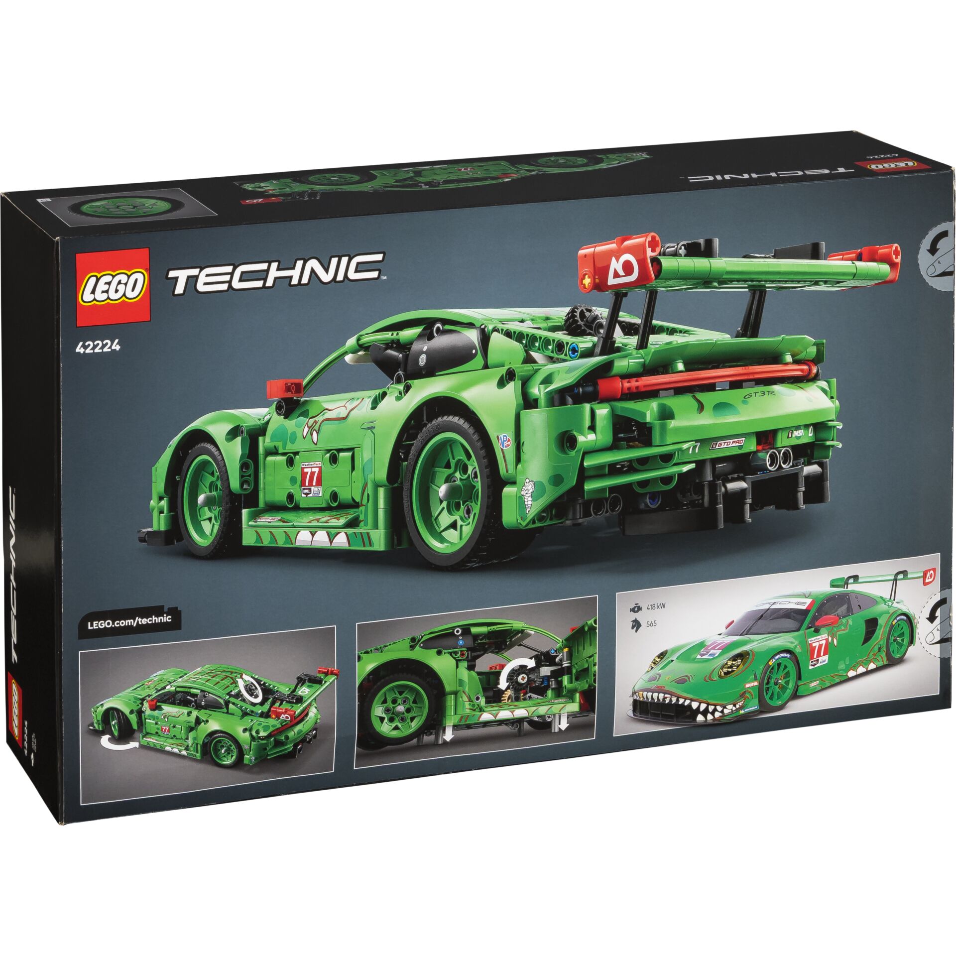 Lego Technic, Grünes Auto, Rennwagen, Grünes LEGO, Modellbausatz