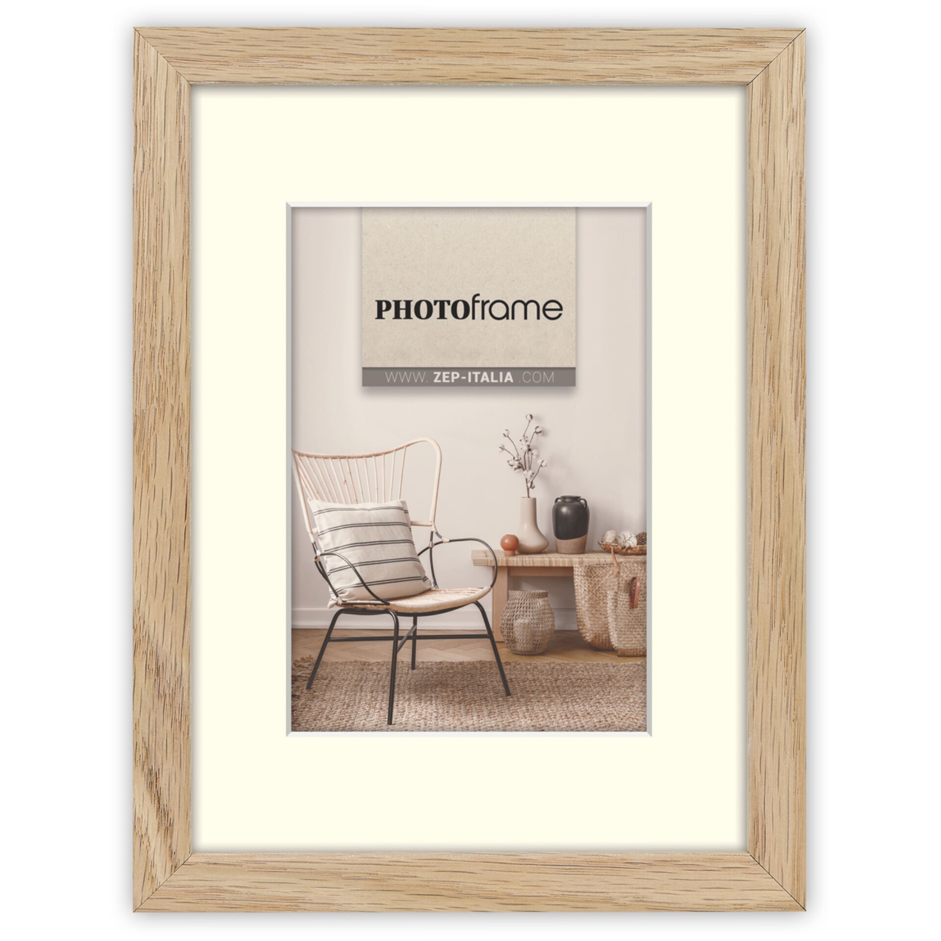 ZEP Malmo natural    10x15/15x20  Holz mit Passepartout     V4568N