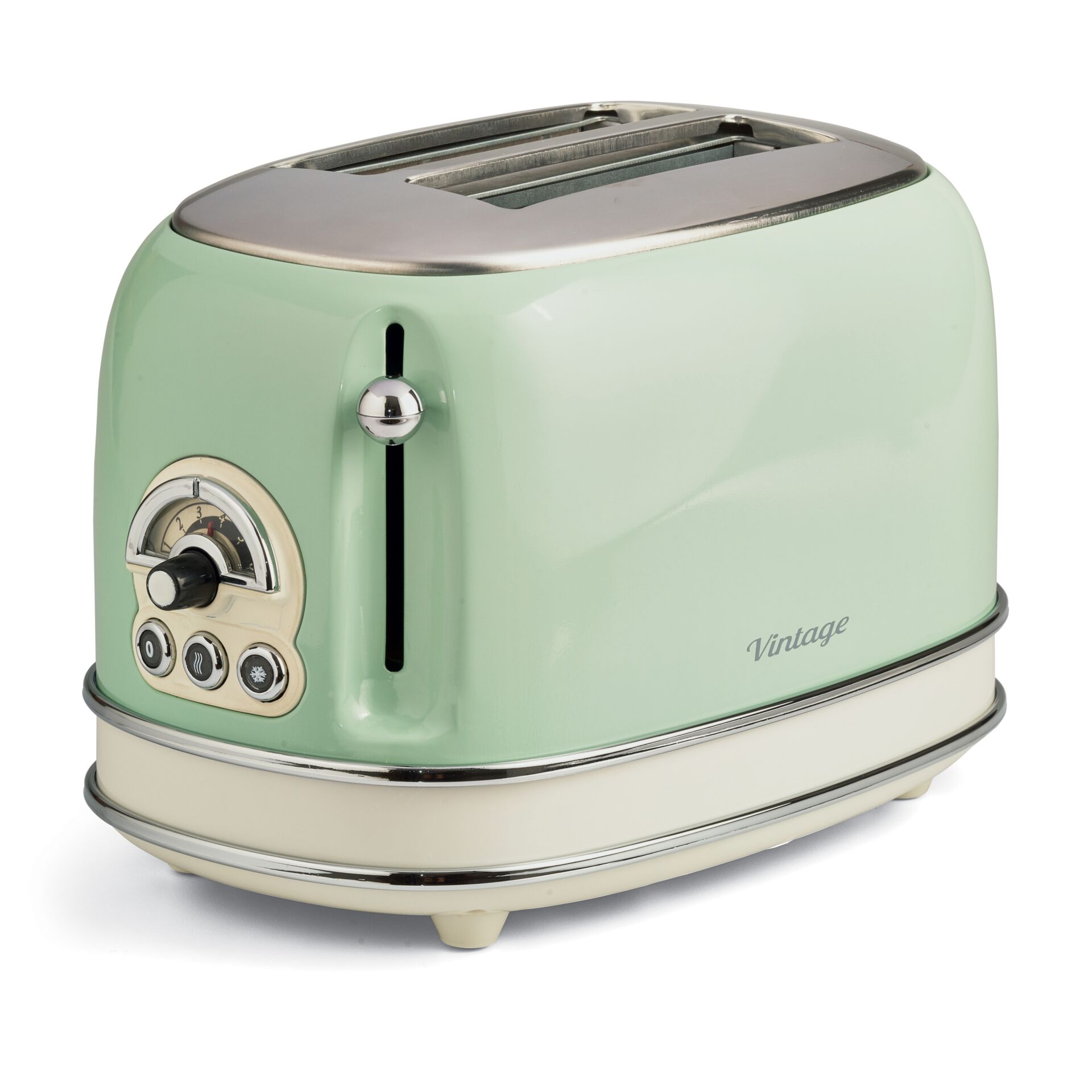 Toaster, Retro, Mint, Chrom, Slots