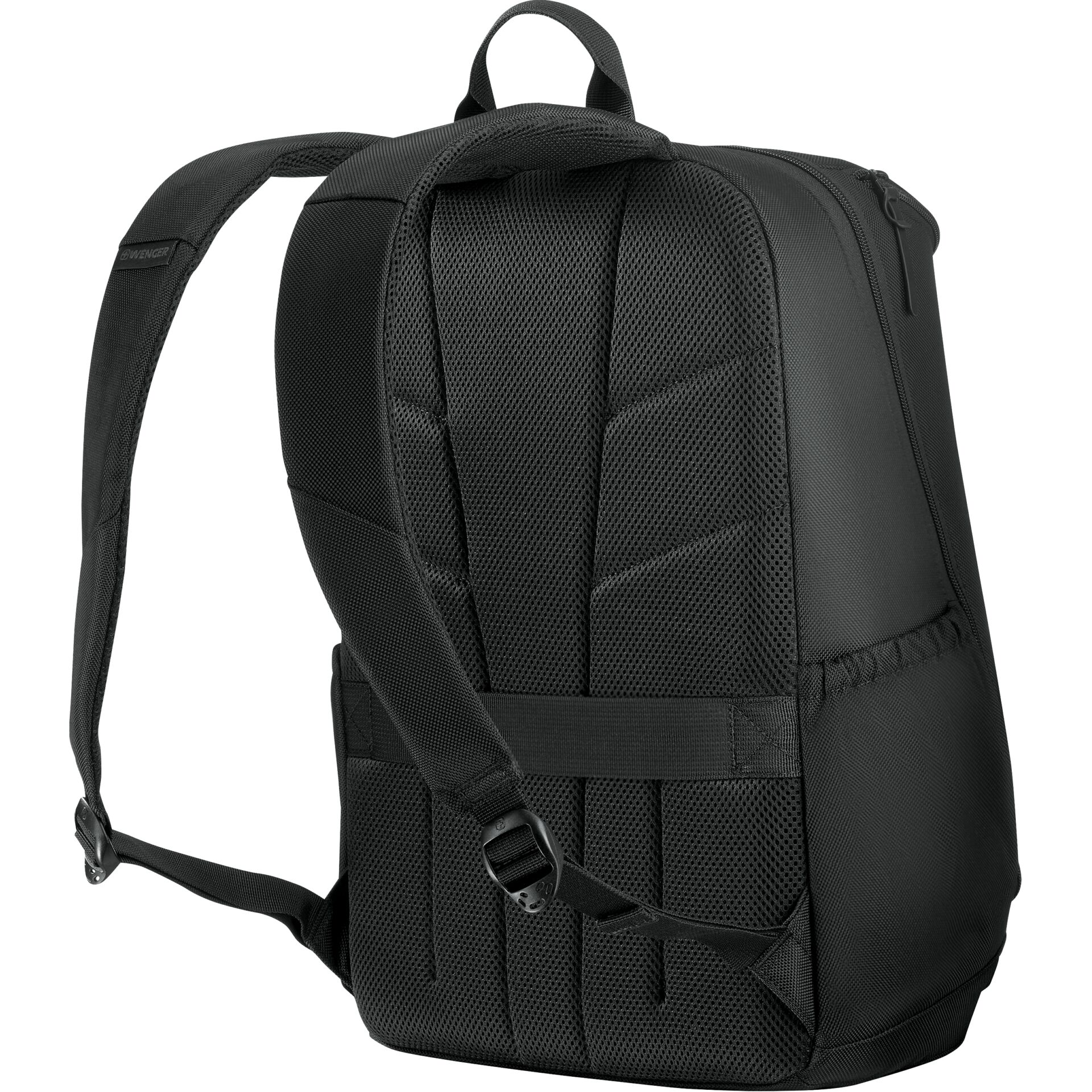 Rucksack, Rucksack, Schwarz, gepolsterte Träger, Mesh-Rückseite