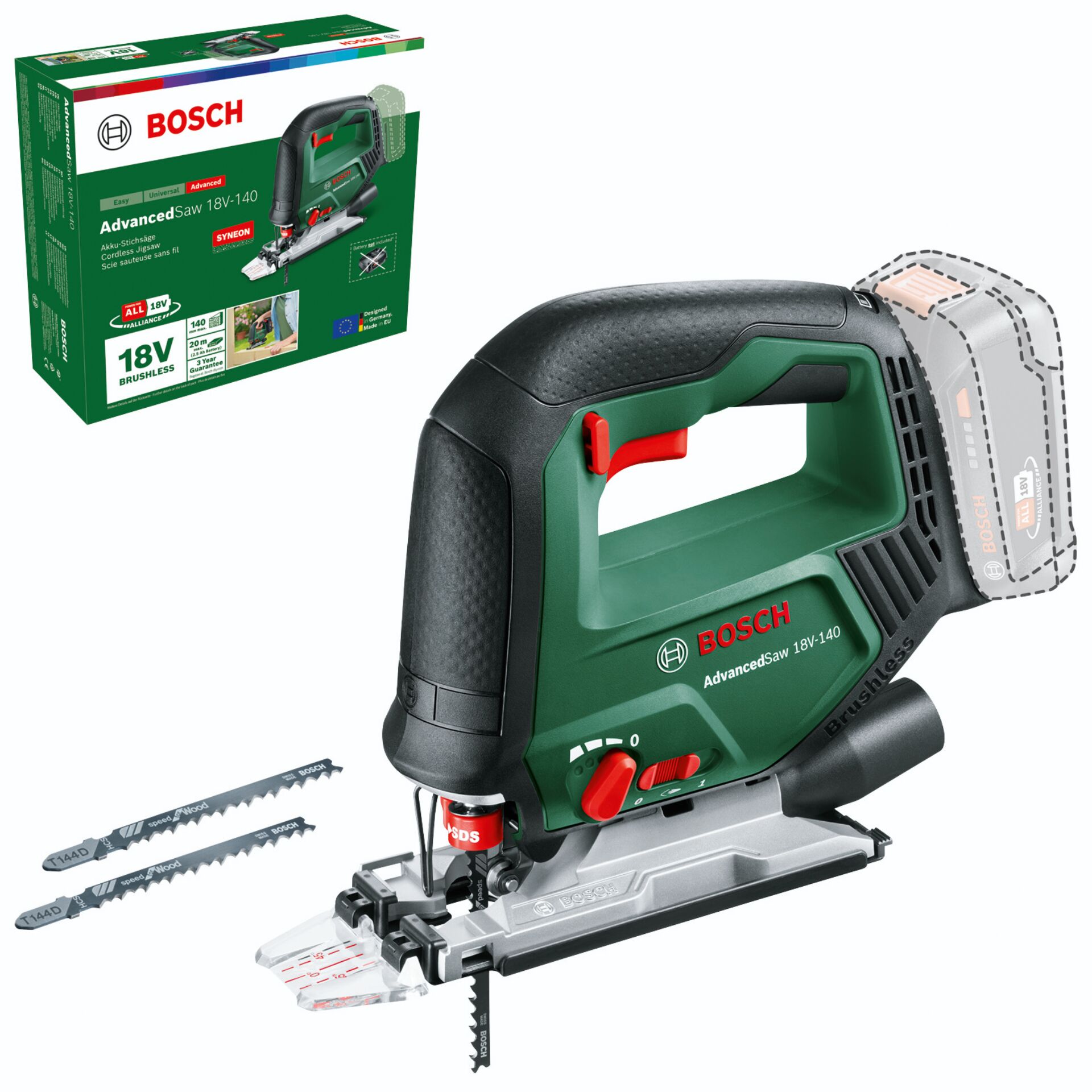 Bosch AdvancedSaw 18V-140  Akku-Stichsäge