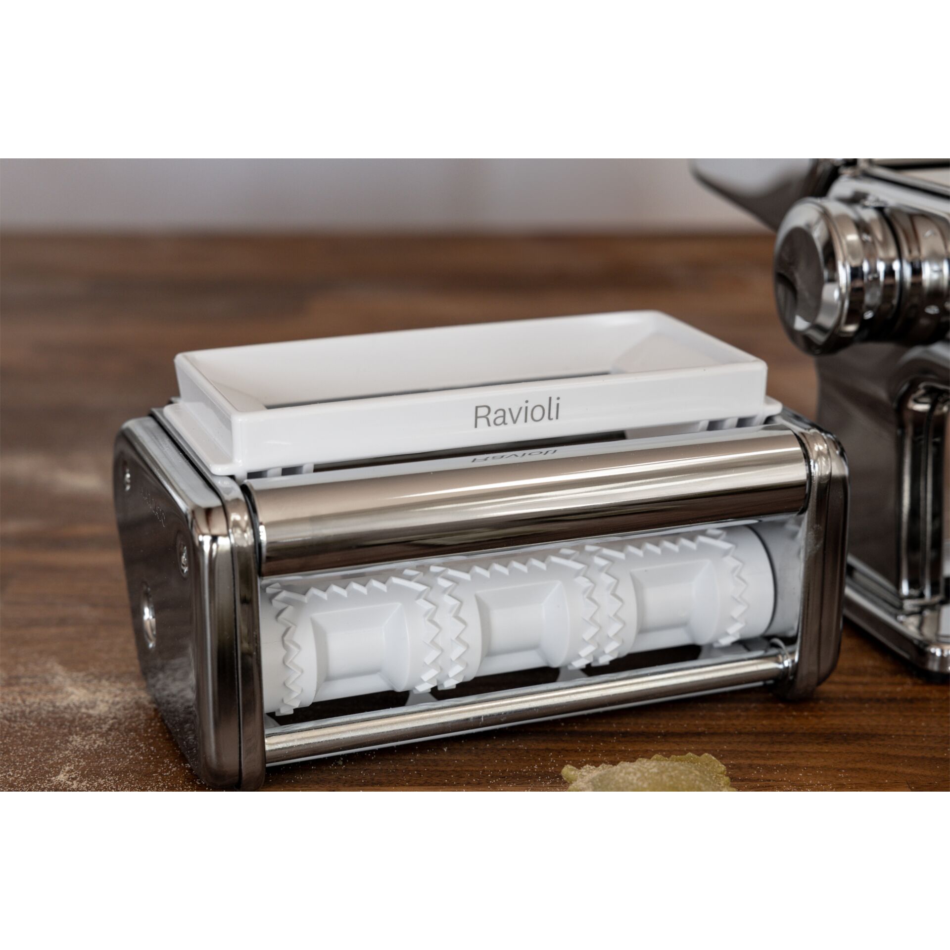Nudelmaschine, manuell, Edelstahl, Rollei, Ravioli