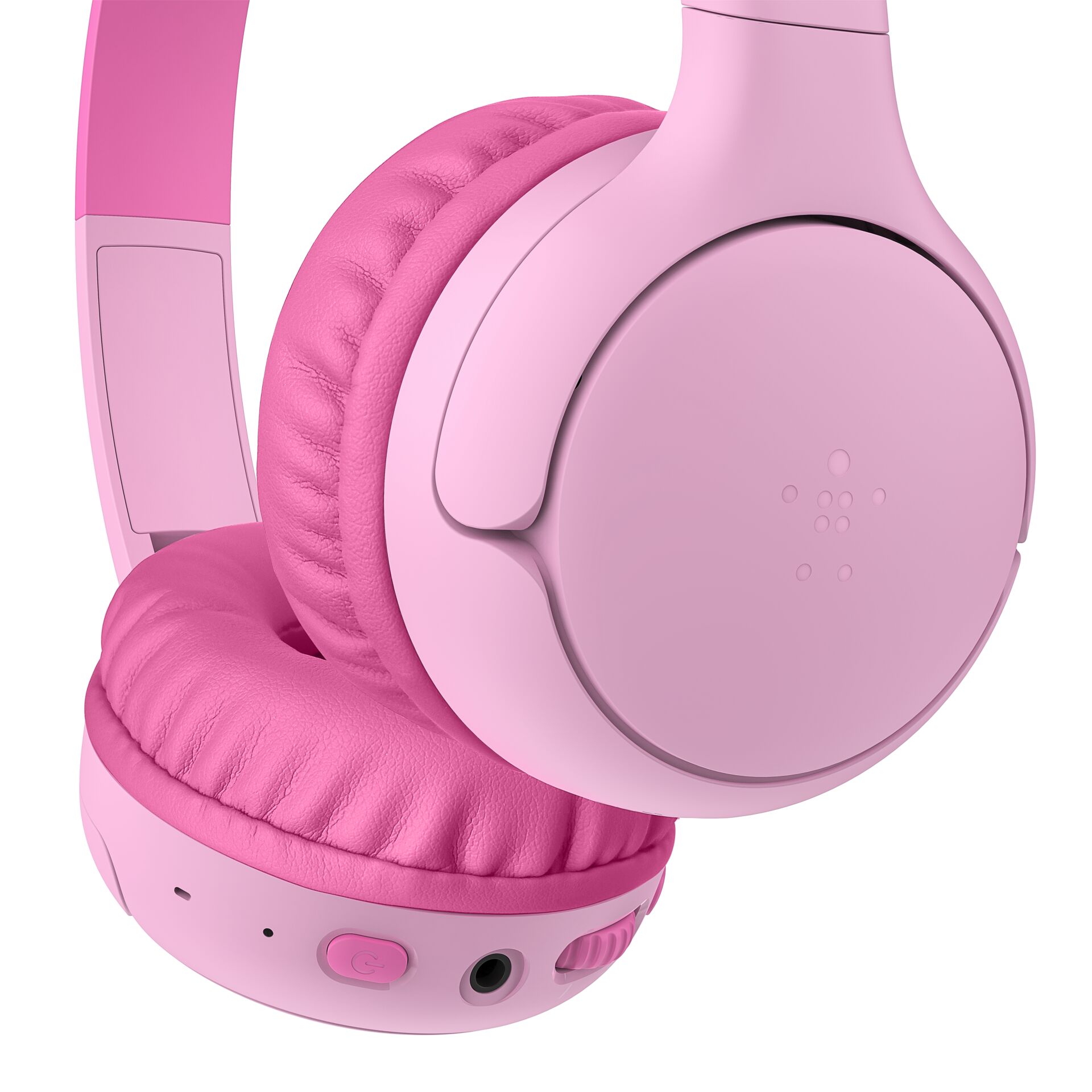 kopfhörer, over-ear, pink, ledergefüttert, kabellos