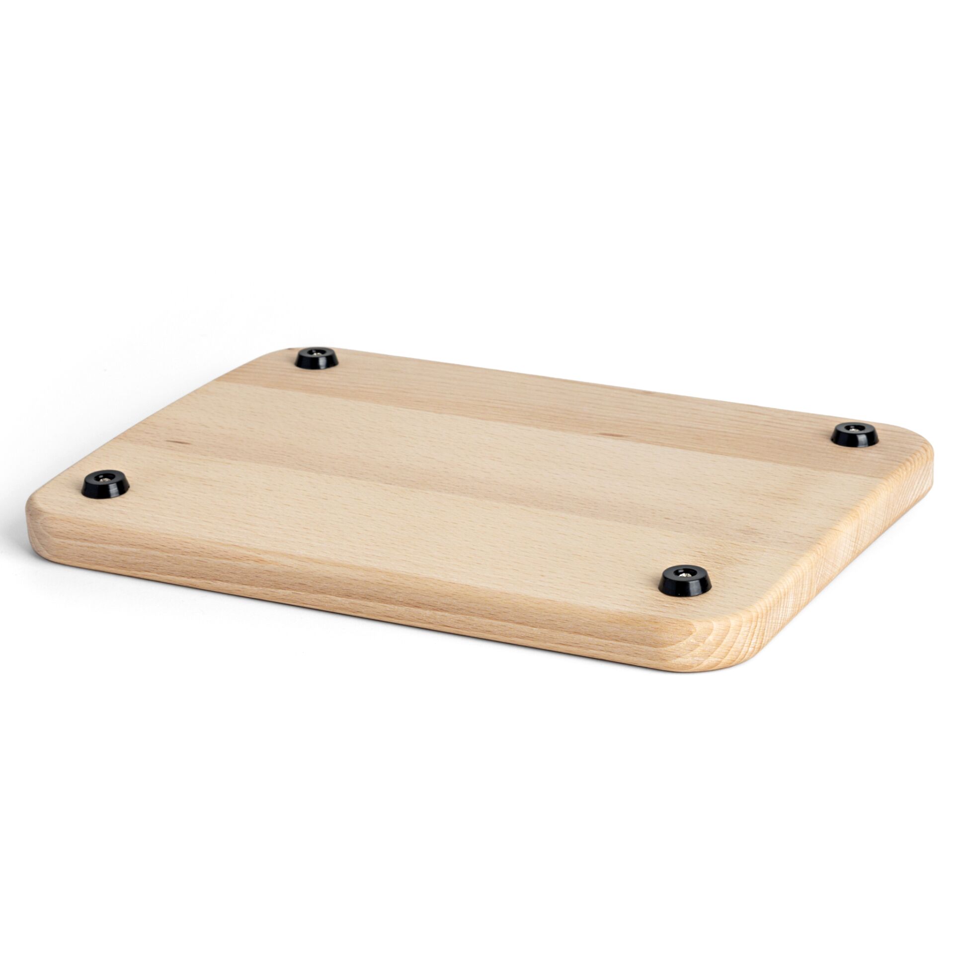 holz, platte, sandfarben, rundkanten, gummikappen