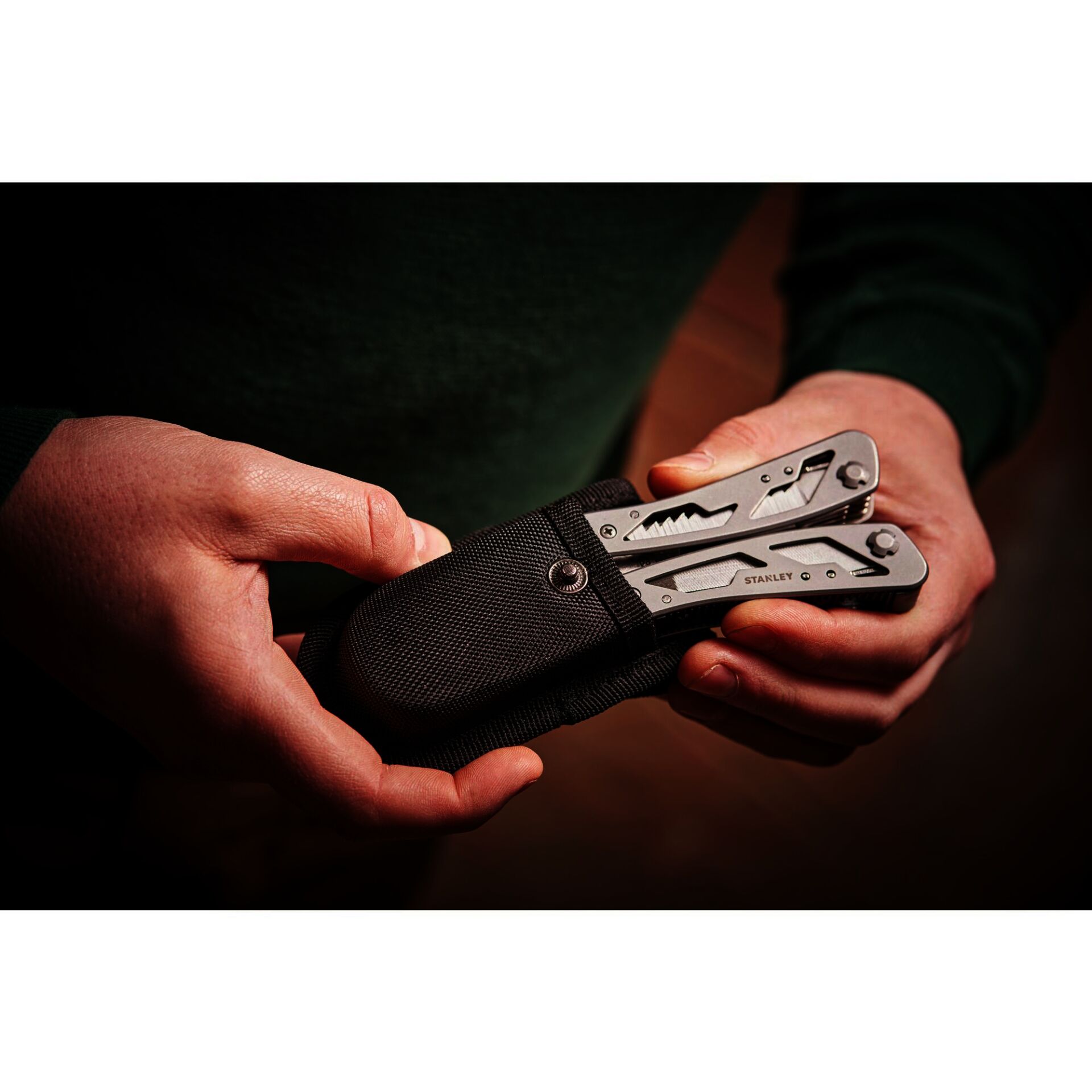 Multitool, Messer, Taschenwerkzeug, Edelstahl, Tragetasche