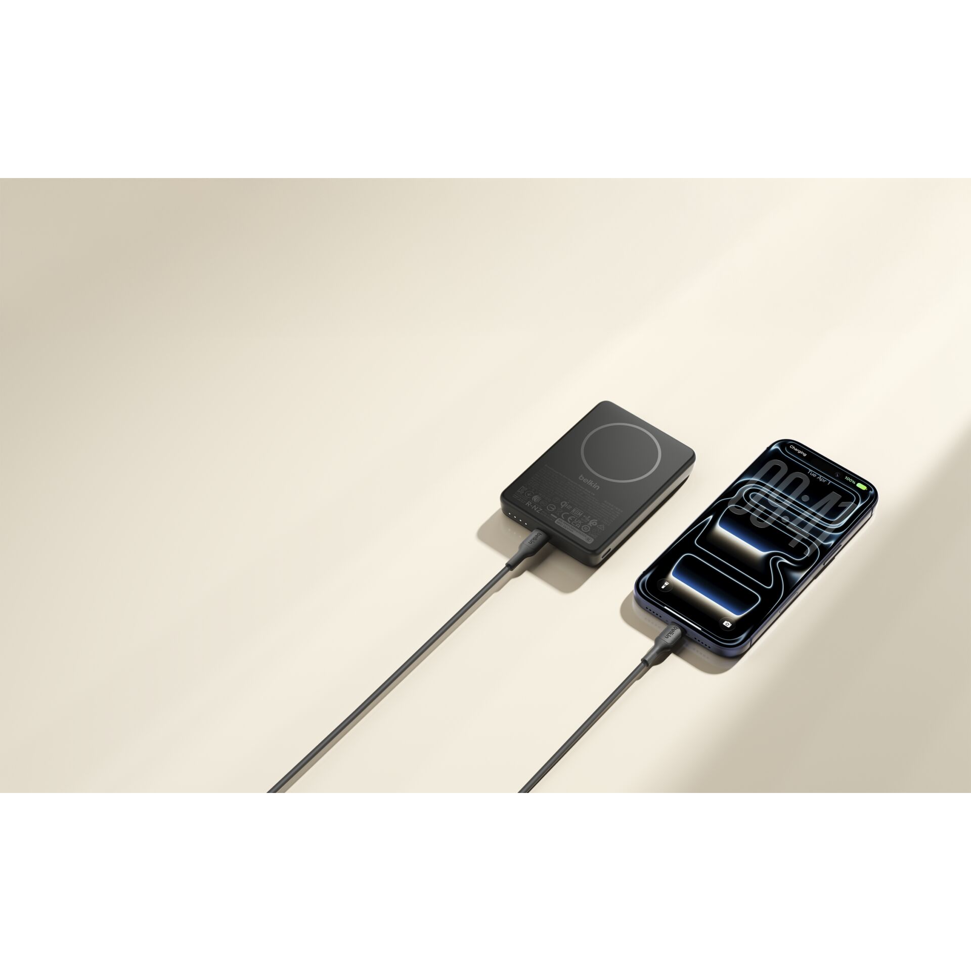 Ladegerät, Induktives Laden, USB-C, Smartphone, Kabel