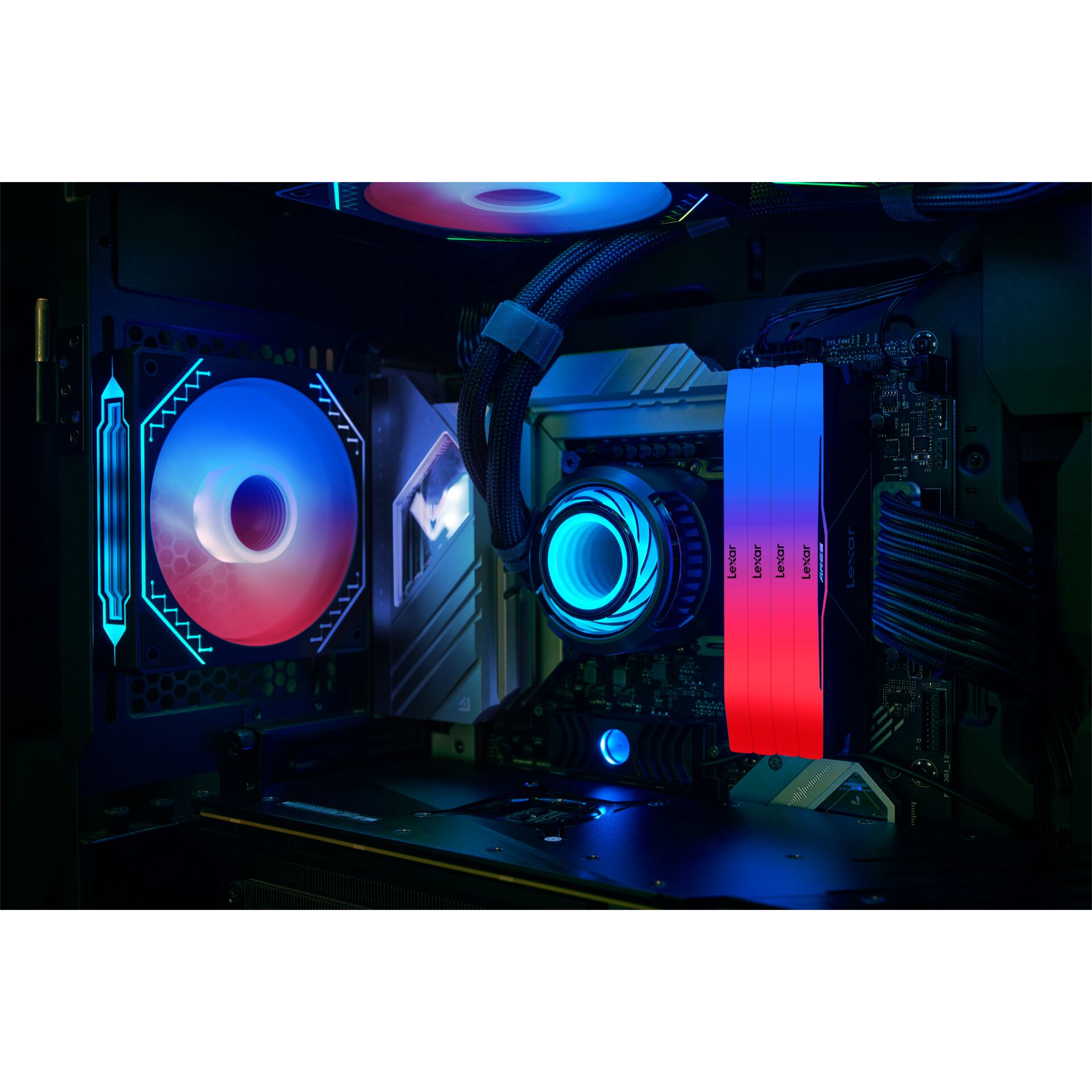 Gaming PC, RGB RAM, CPU cooler, Liquide Kühlung, LED-Lüfter