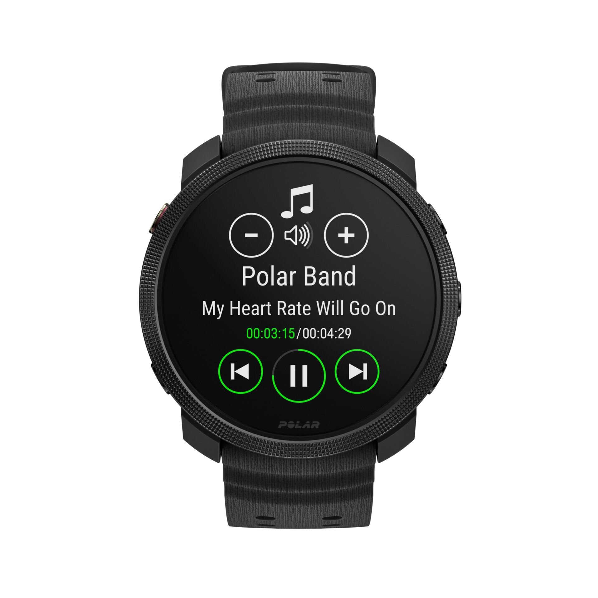 Smartwatch, Polar Band, Touchscreen, Schwarz, Wiederaufladbar