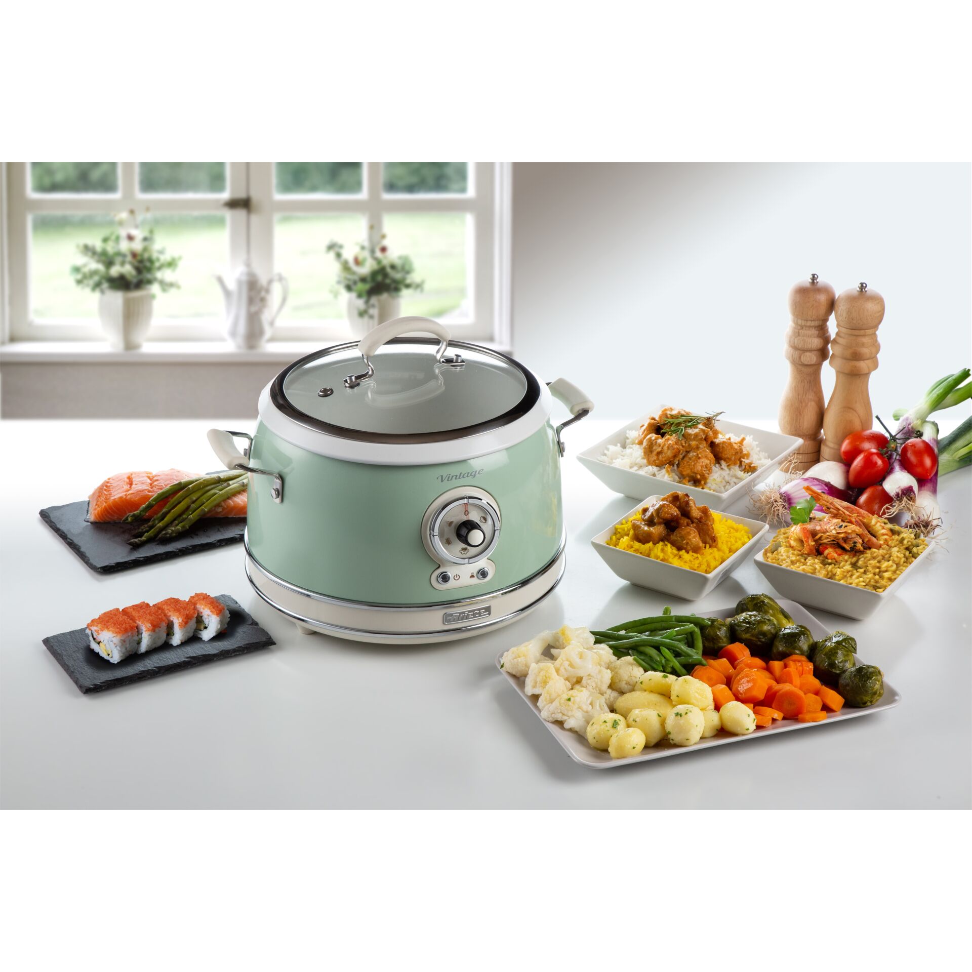 Slow Cooker, Kochtopf, Küche, Gemuese, Sushi