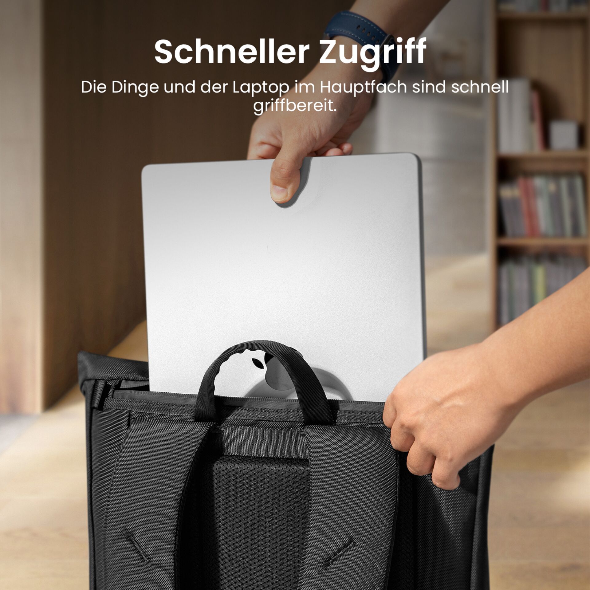 Laptophülle, Laptop-Tasche, Rucksackgriff, Reißverschlusstasche, Tragegriff
