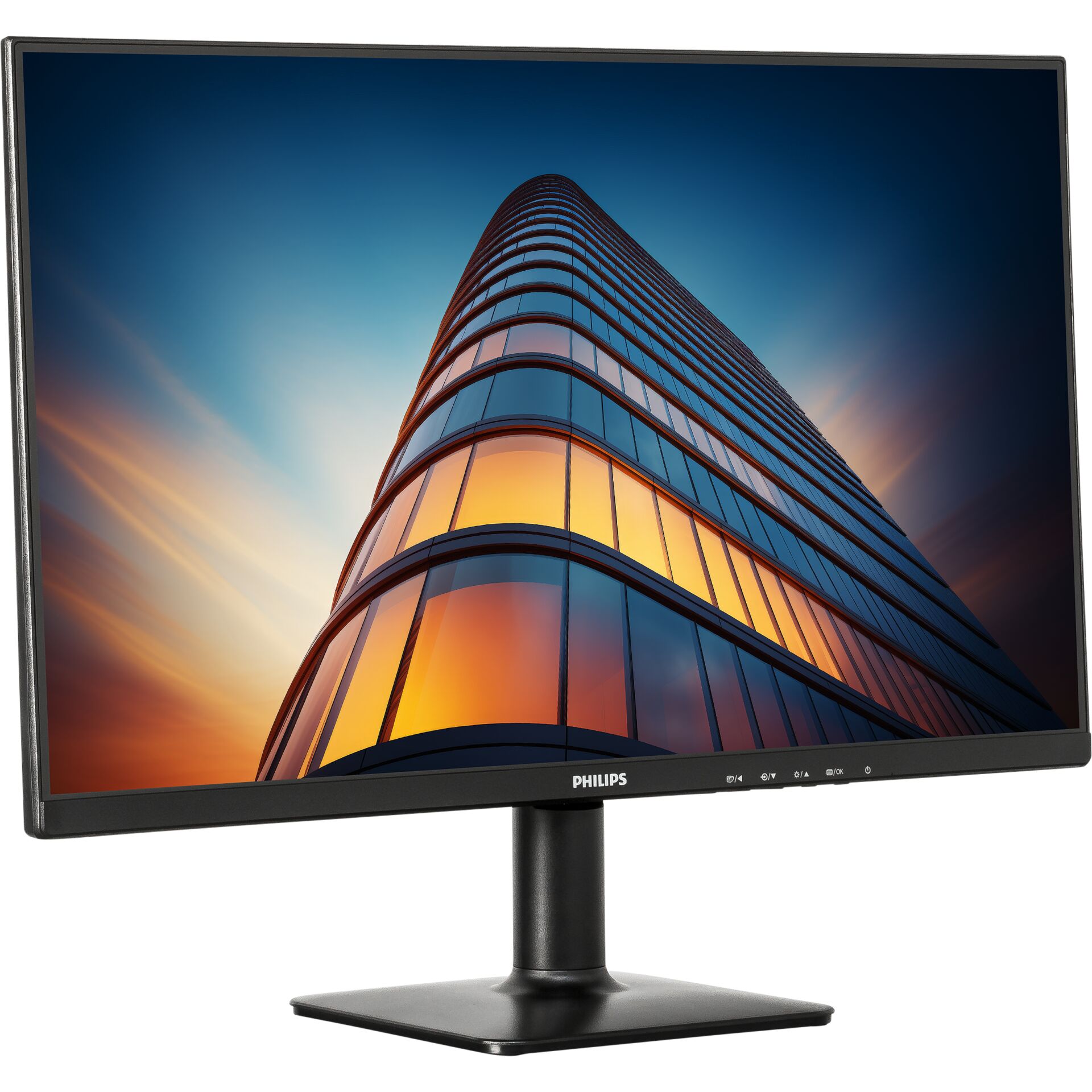 monitor, lcd, led, verstellbar, 24 zoll