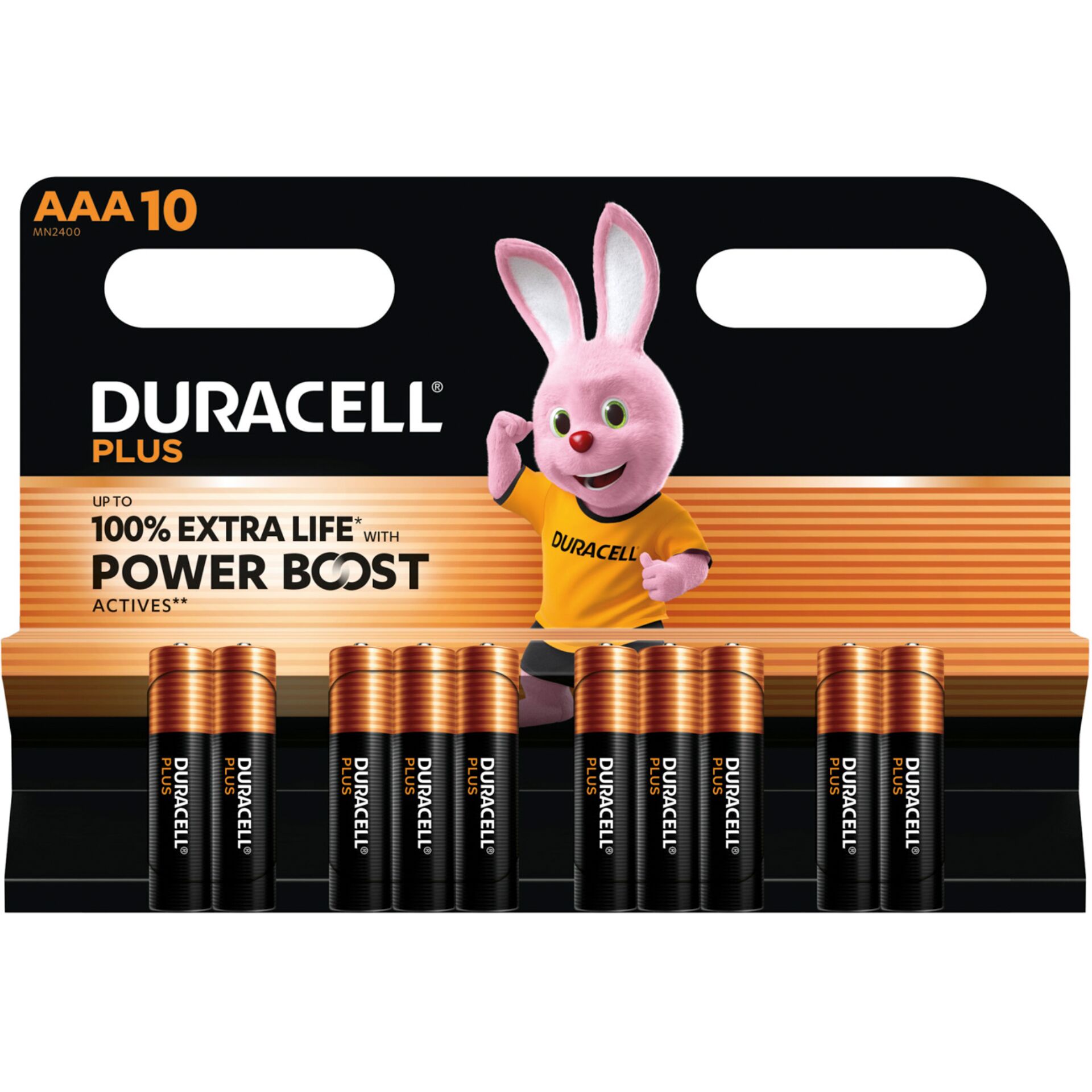 1x10 Duracell Plus Power Boost  Micro MN2400 AAA LR03 1,5V