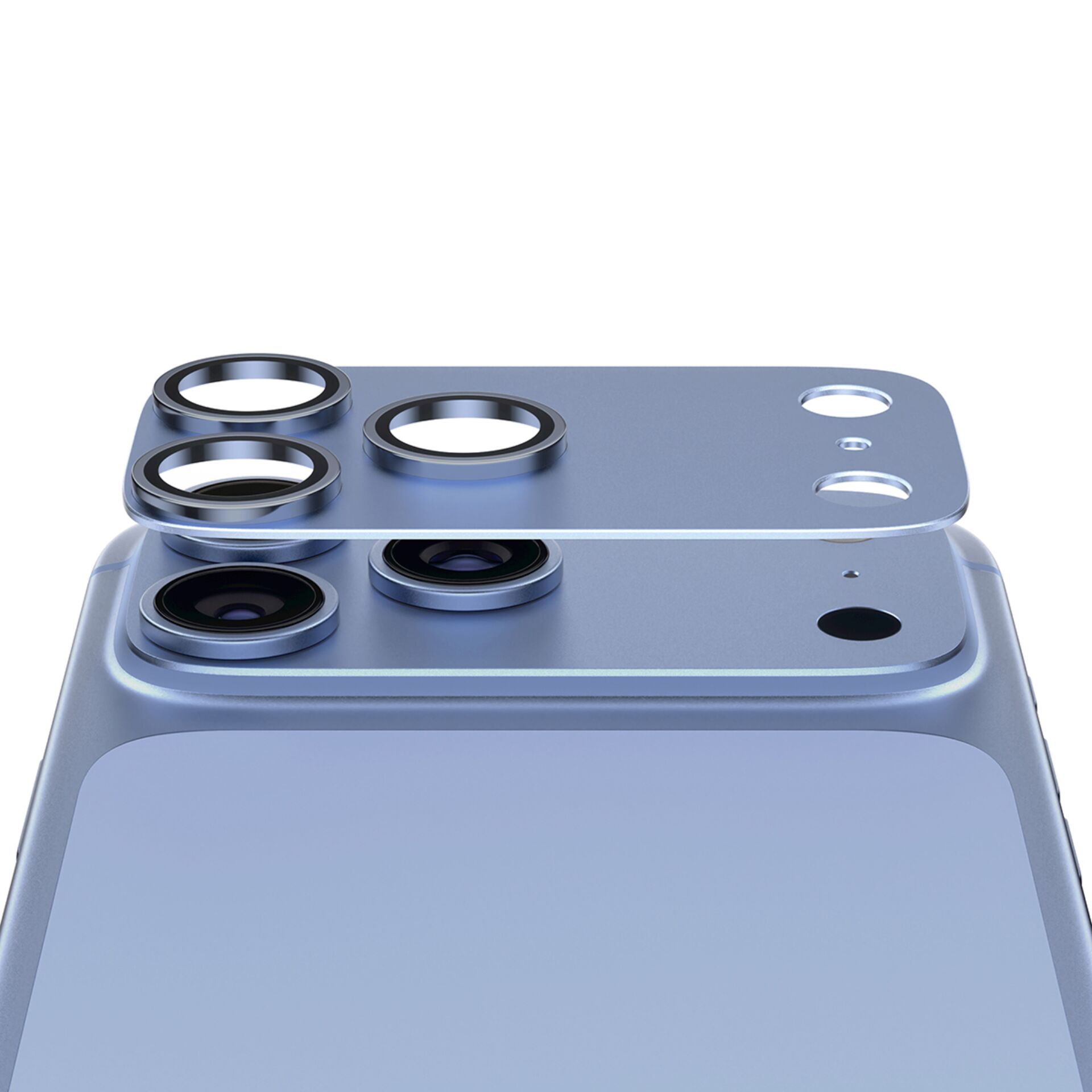 smartphone, Kamera-Linse, Dreifach-Linse, blau, Rückseite