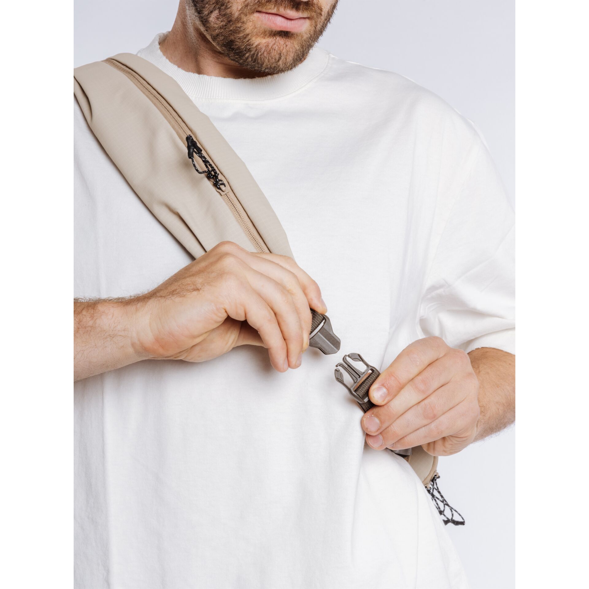 Umhängetasche, Fassung, Beutelgurt, Reißverschluss, Klippe