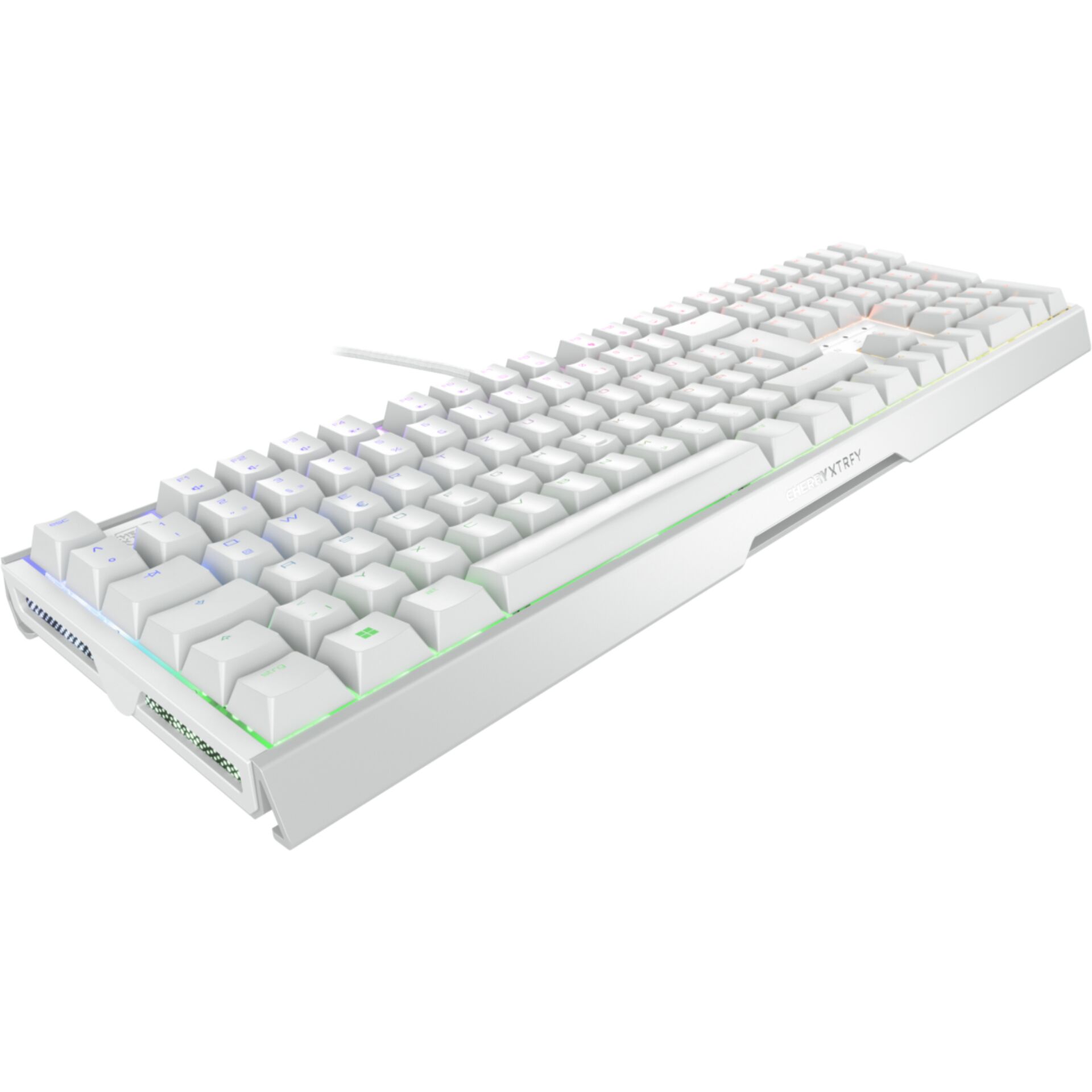 mechanische Tastatur, weiß, RGB-Beleuchtung, verkabelt, Tastatur
