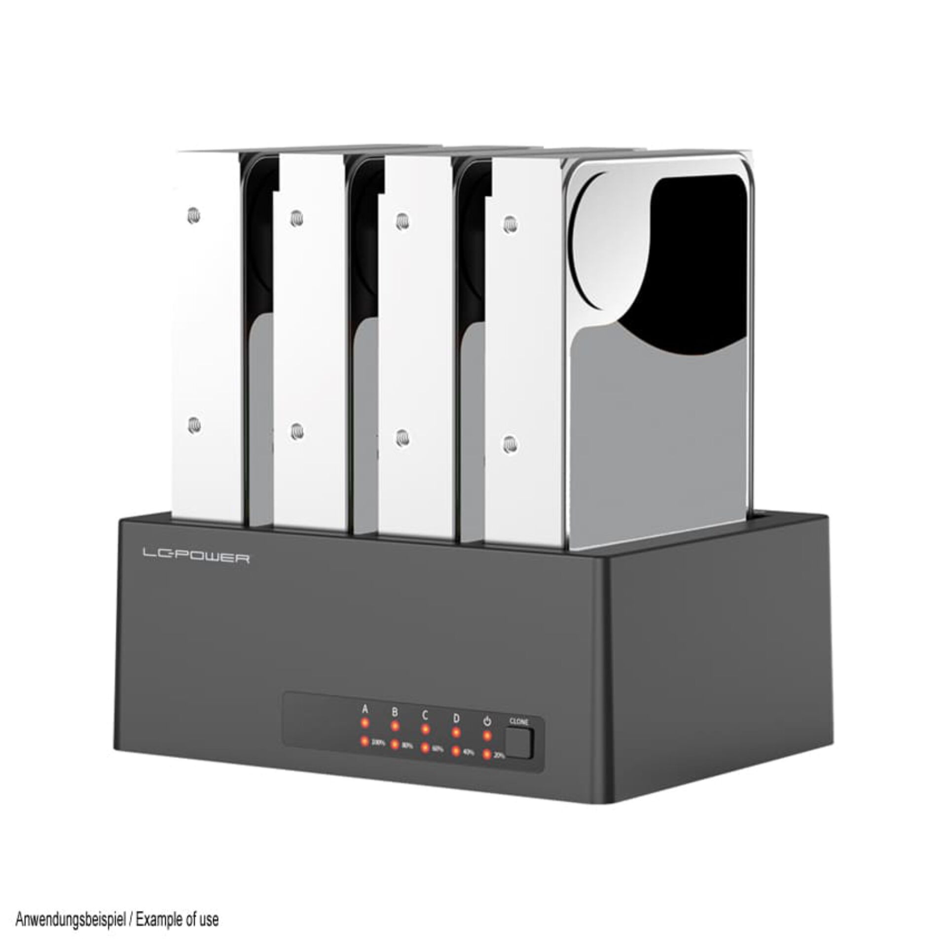 Schreibtischlampe, LED-Display, 4 Steckmodule, Kartensteller, Kreativbeleuchtung