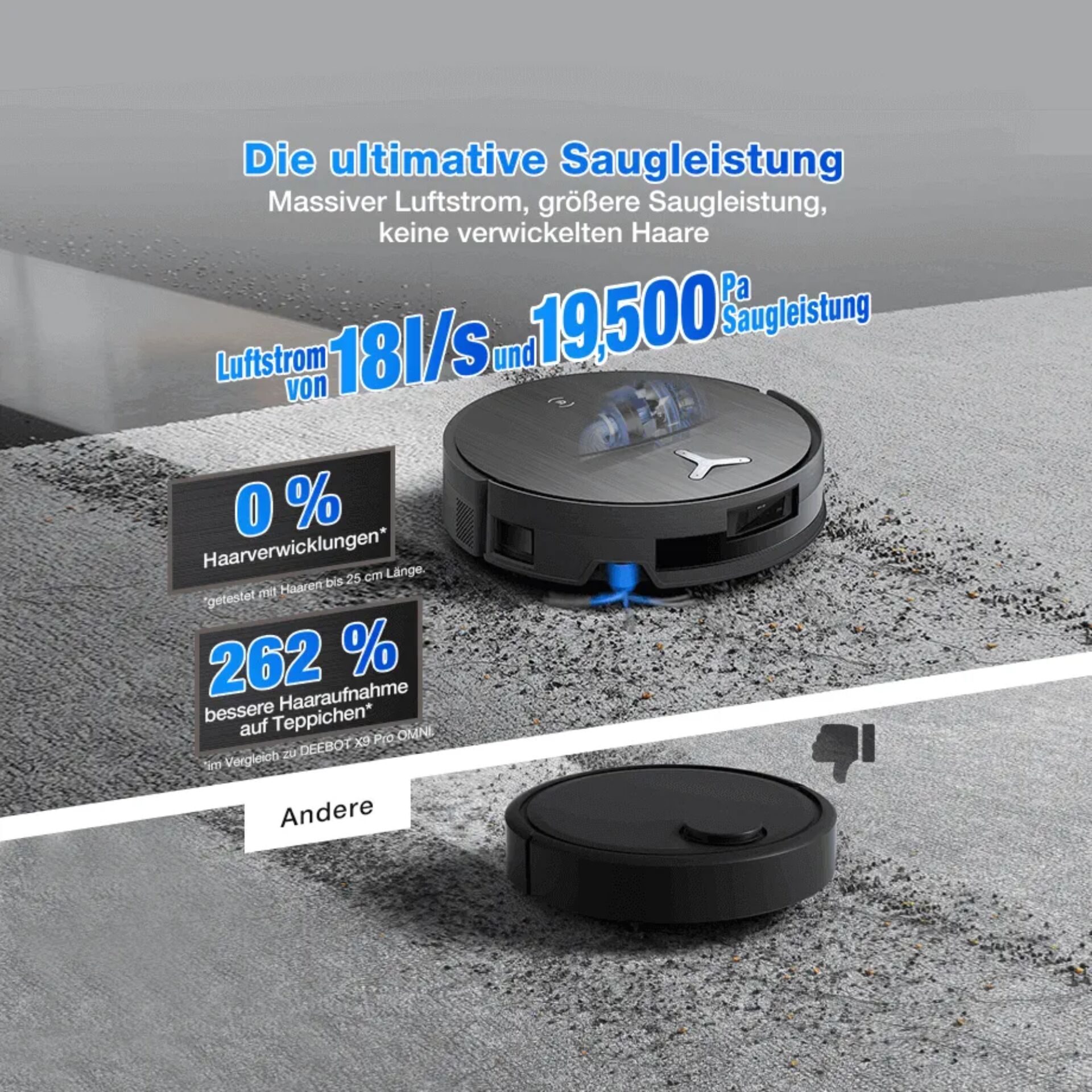 Saugroboter, Haushaltsrobot, Staubsauger-Roboter, Rundraser, Schwarz
