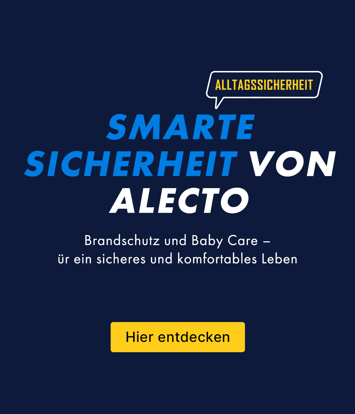 Werbeplakat, Alltagssicherheit, Sicherheit, Babyschutz, Alecto