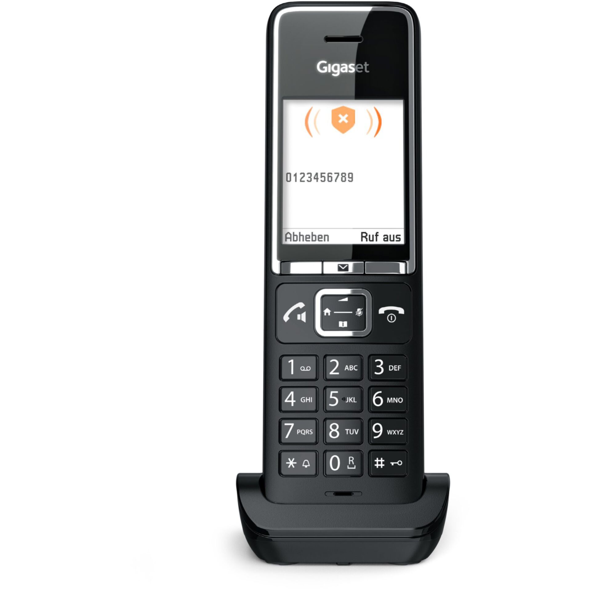DECT, Festnetztelefon, Schwarz, Anrufbeantworter, Display