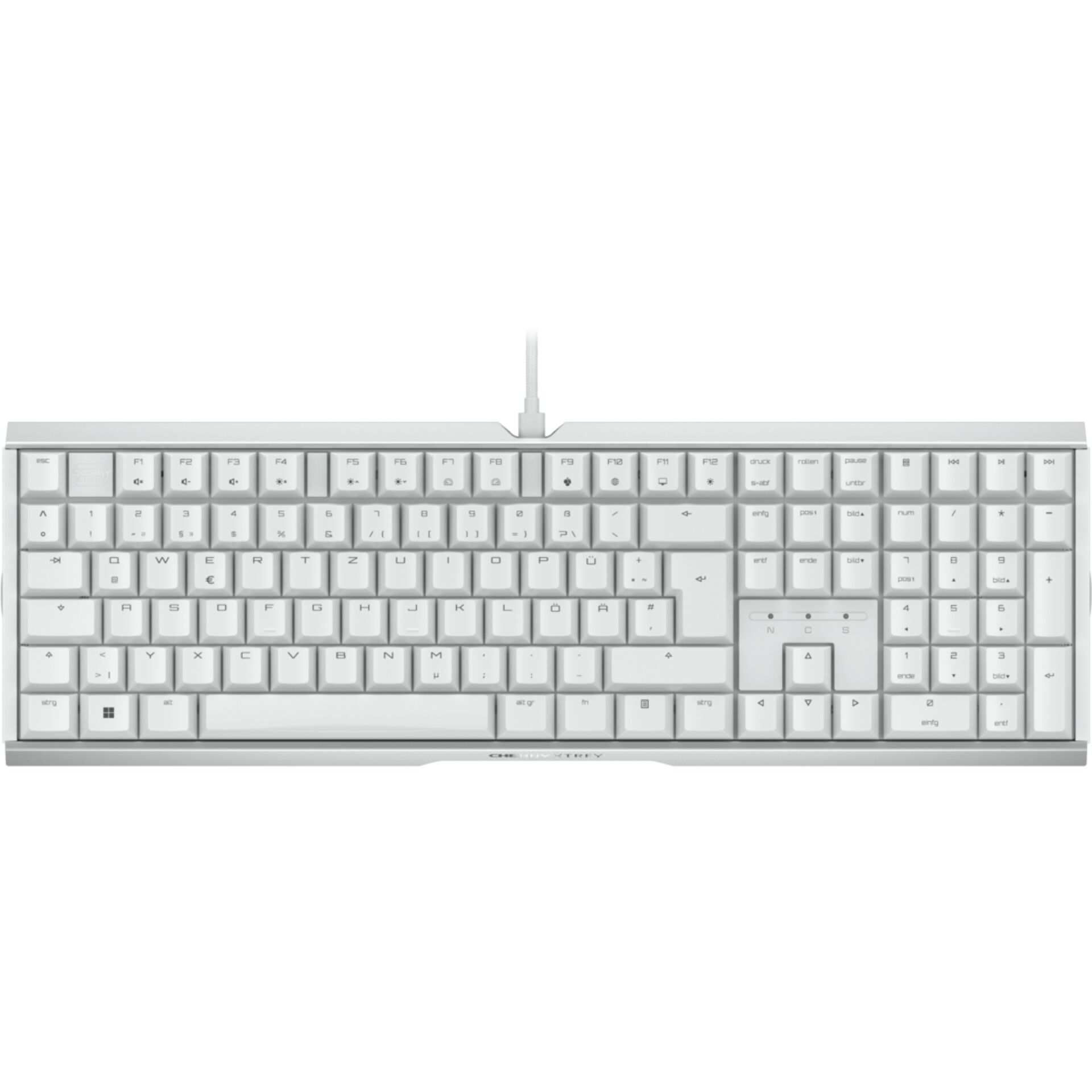 Tastatur, QWERTZ, USB, mechanisch, in Weiß