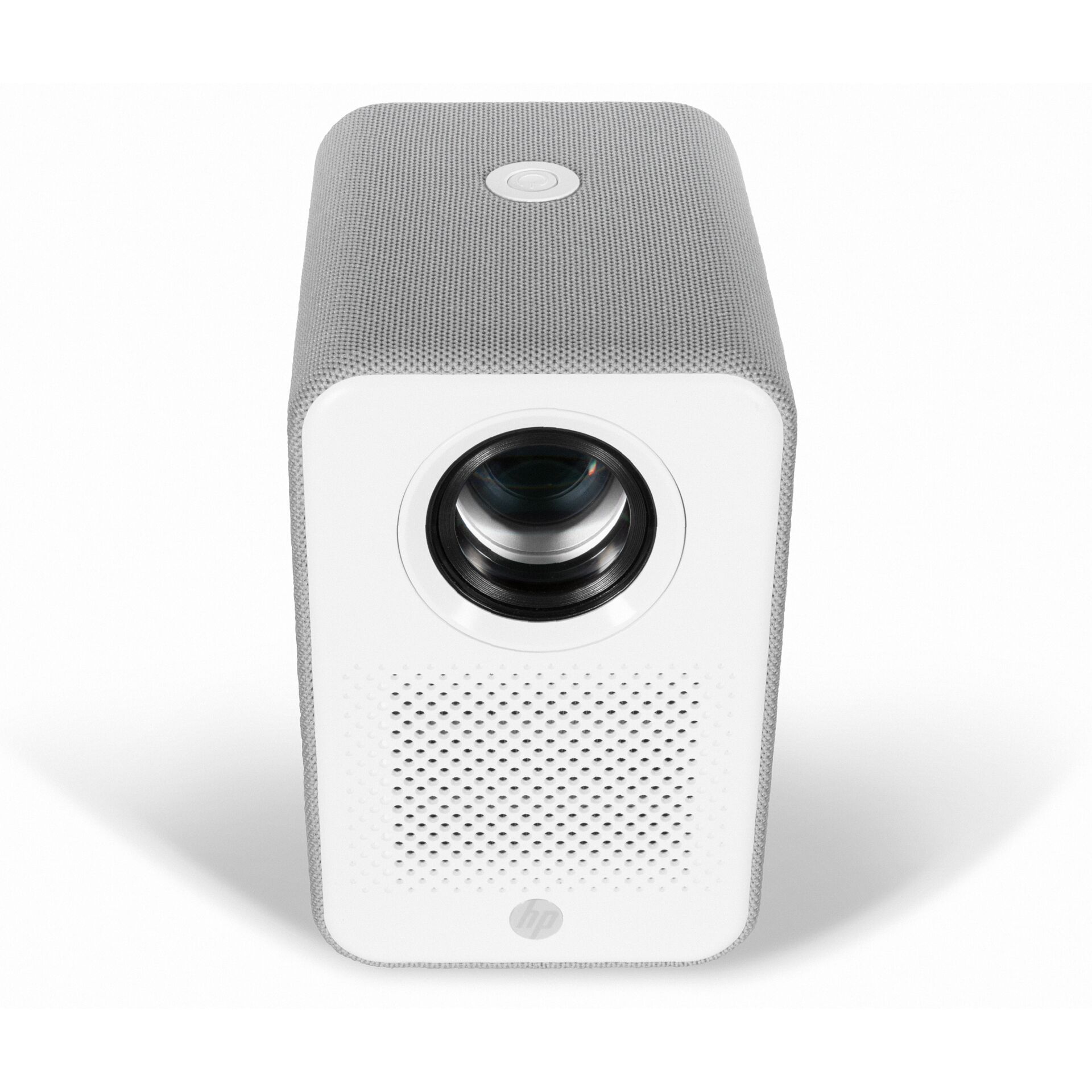 Projektor, LED-Beamer, Kompakt, weiße Farbe, Lautsprecher-Muster