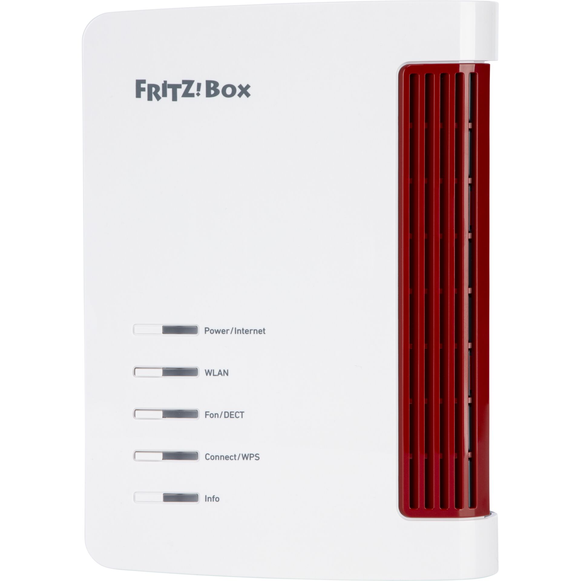 Fritz!Box, Router, Weiß,  roter Luftausschnitt, LAN/WLAN