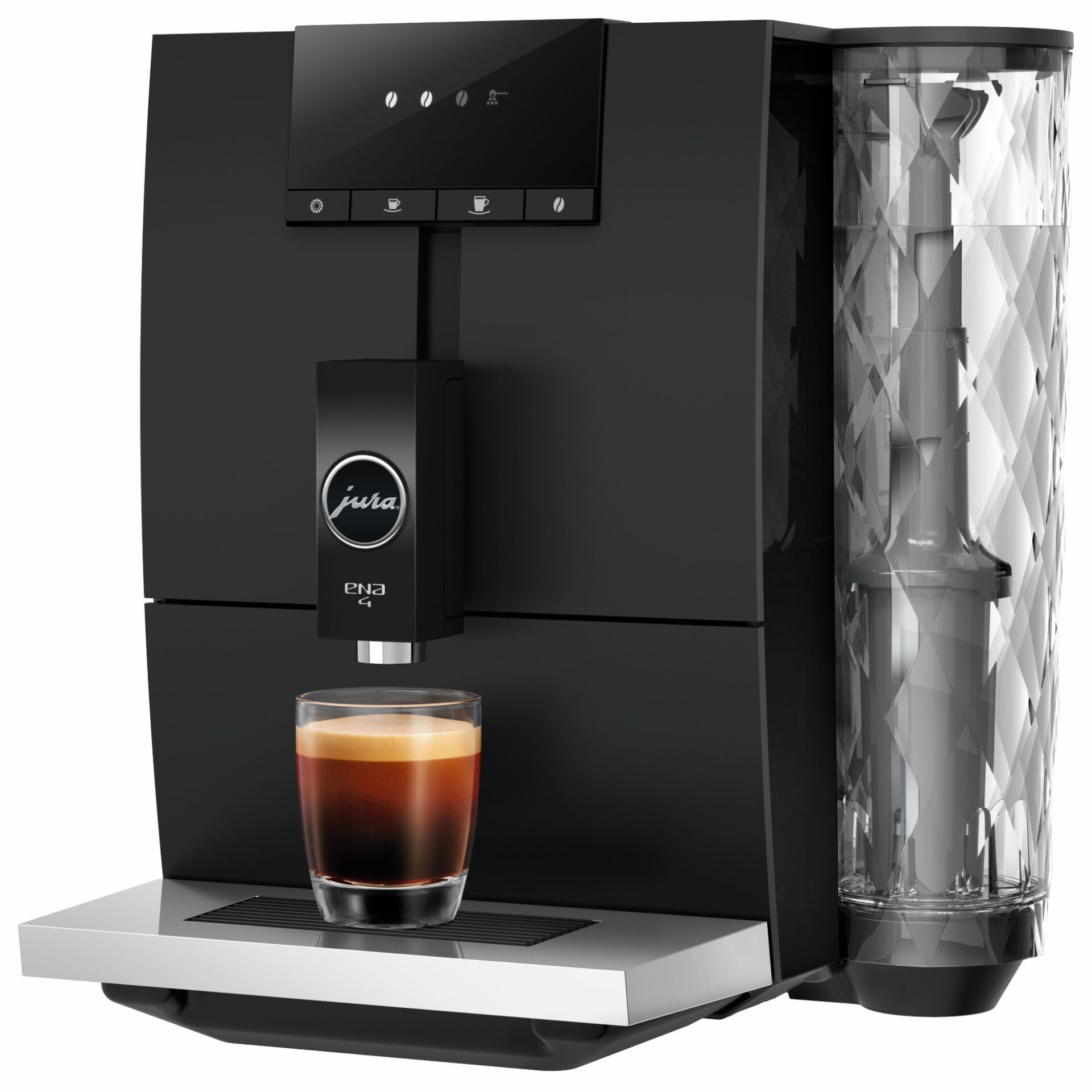 Kaffeemaschine, Espressoautomat, Schwarz, Wasserbehälter, Tassenabsteller