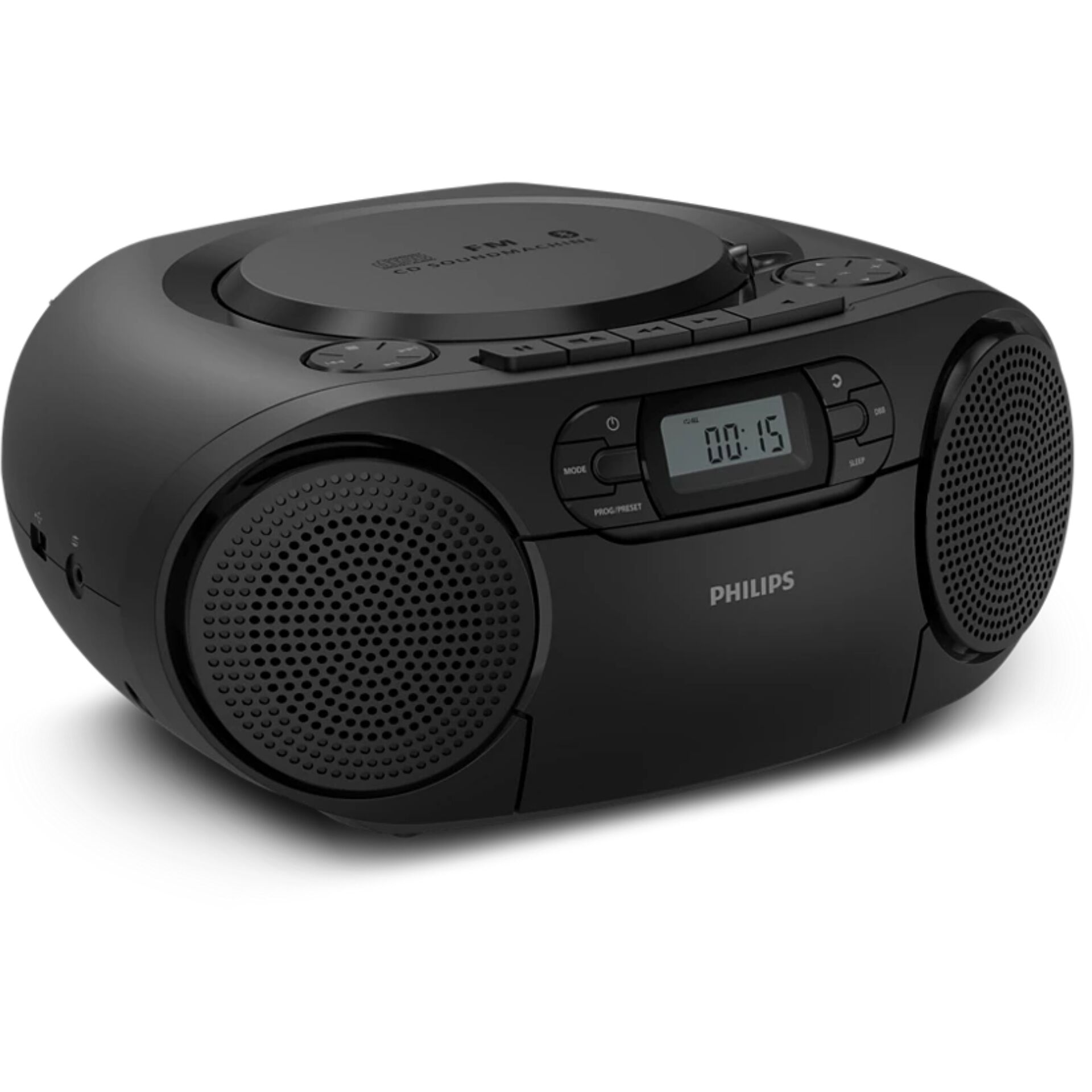Boombox, Portables, Digital-Uhr, Schwarz, Philips, Radio, Boombox, Kompakt, Schwarz, Display