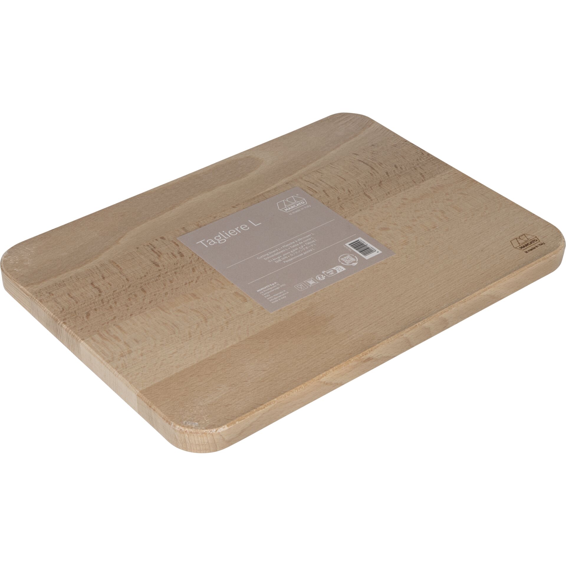Marcato Schneidebrett L  Holz, 37x27x2,5cm